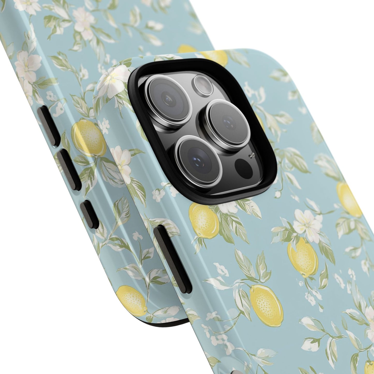 Lemon Blossom Blue iPhone Case