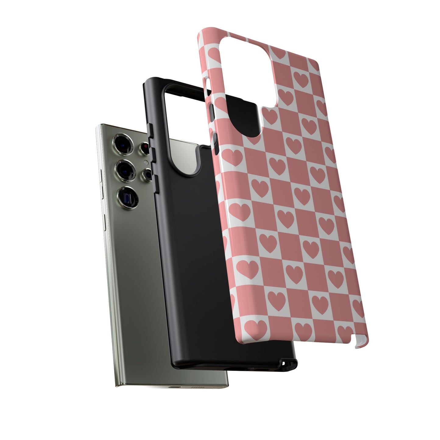 Pink Heart Checkerboard Samsung Case