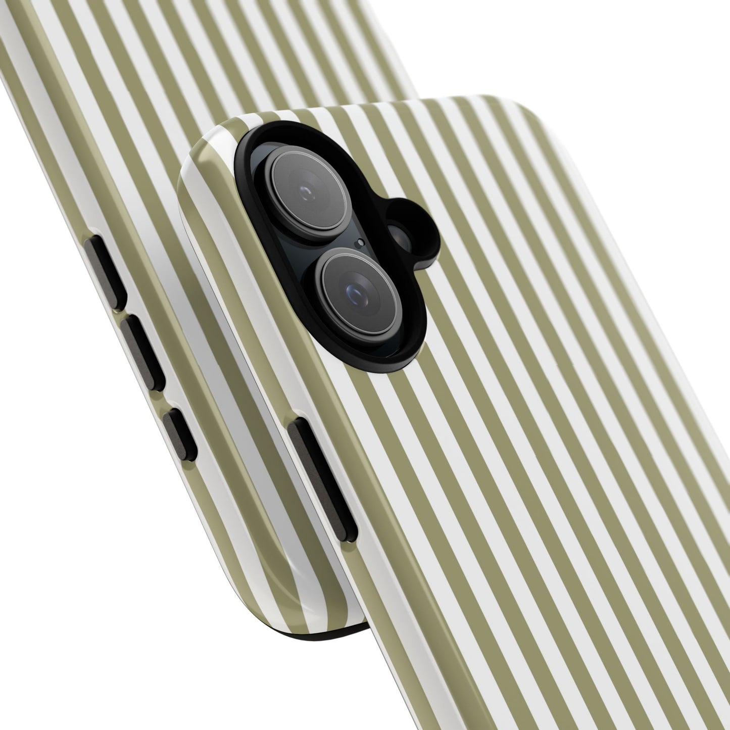 Sage & White Stripe iPhone Case