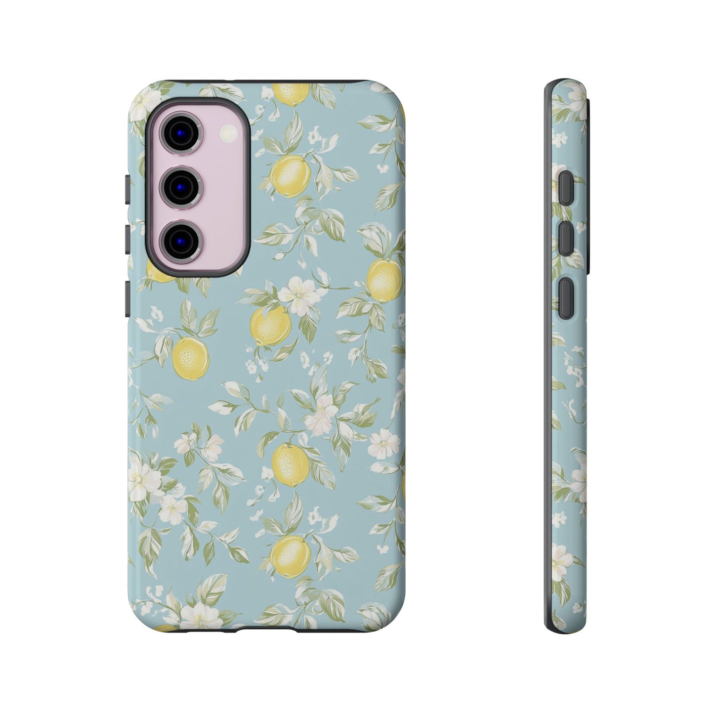 Lemon Blossom Blue Samsung Case