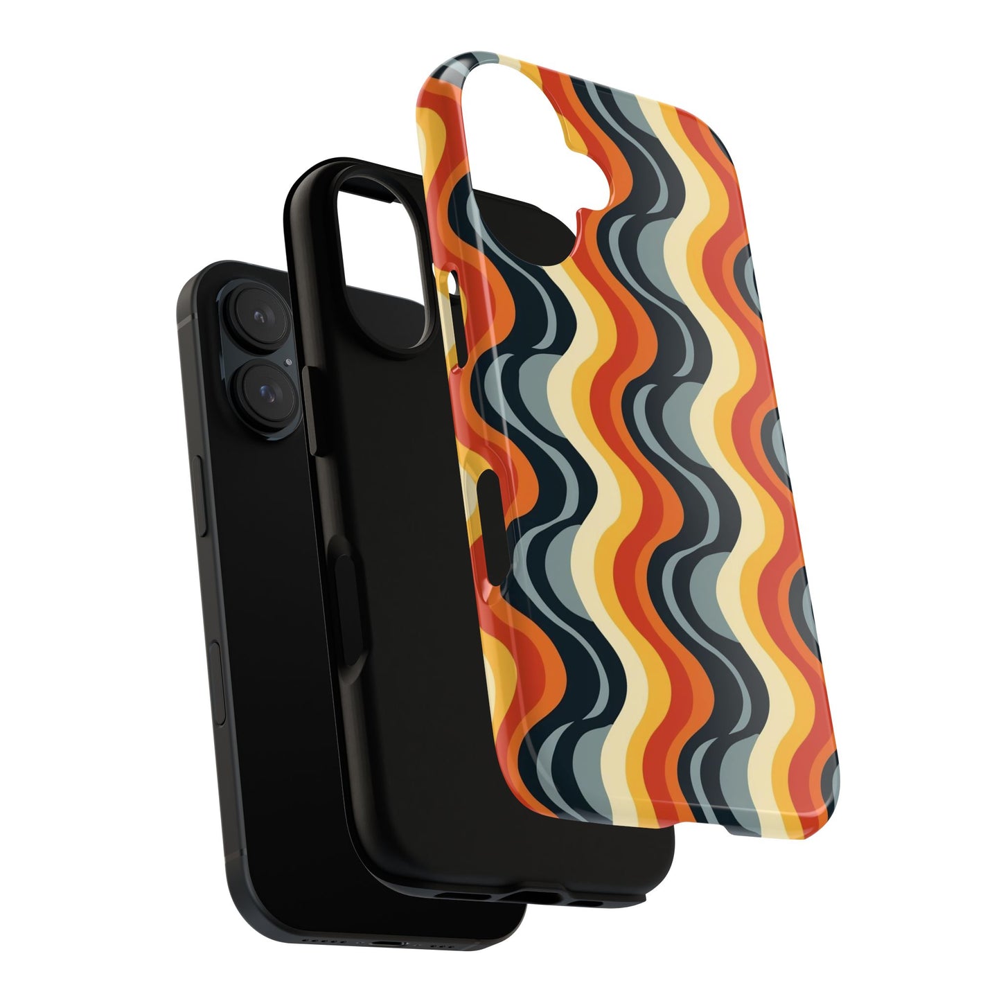 Retro Wavy Stripe iPhone Case
