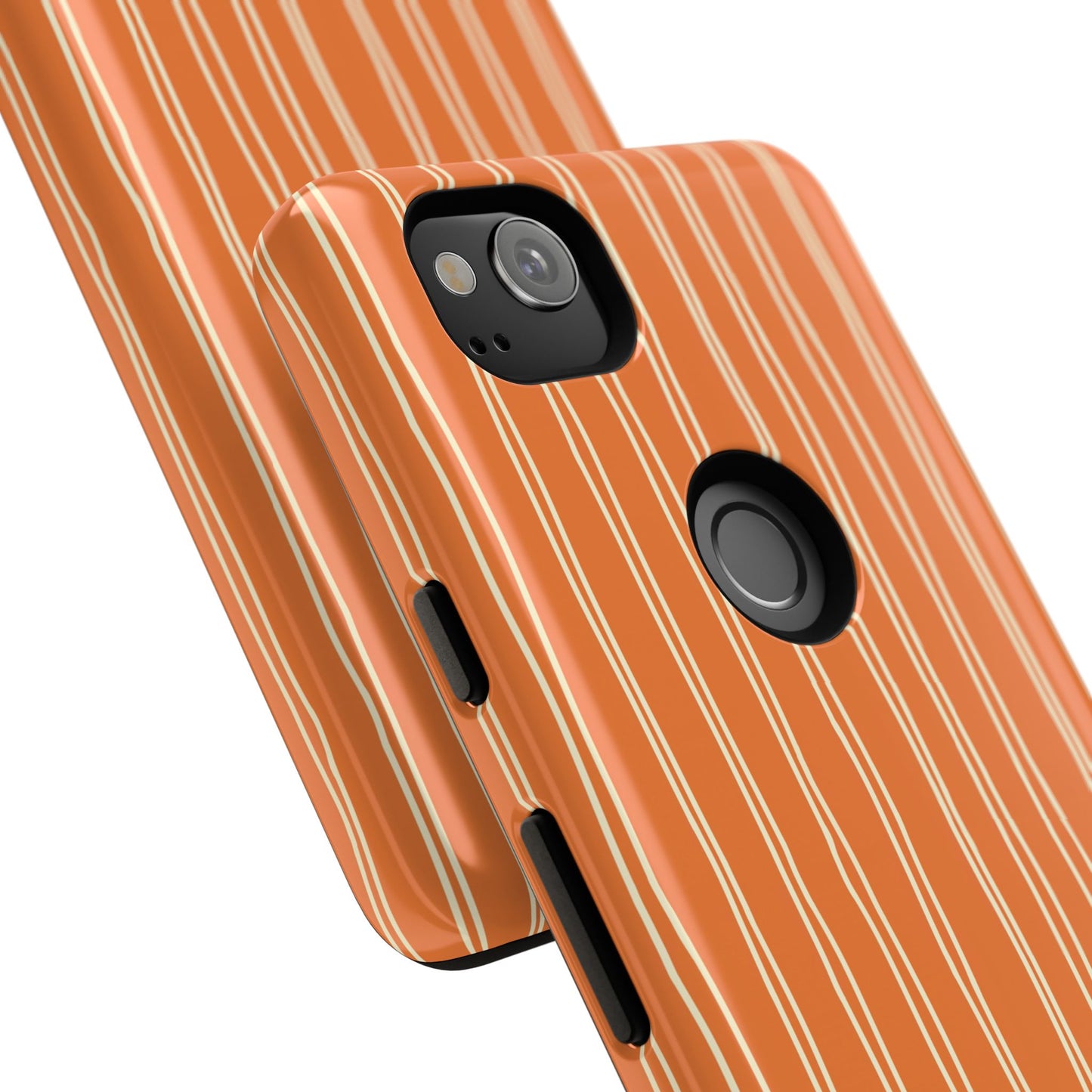 Orange Vertical Stripe Phone Google Pixel Case