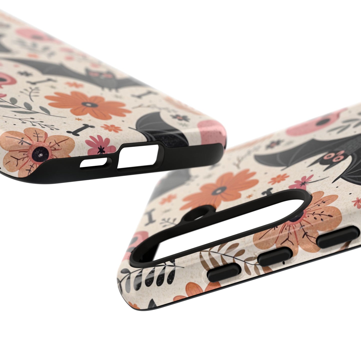 Floral Bats & Skulls Halloween Samsung Case