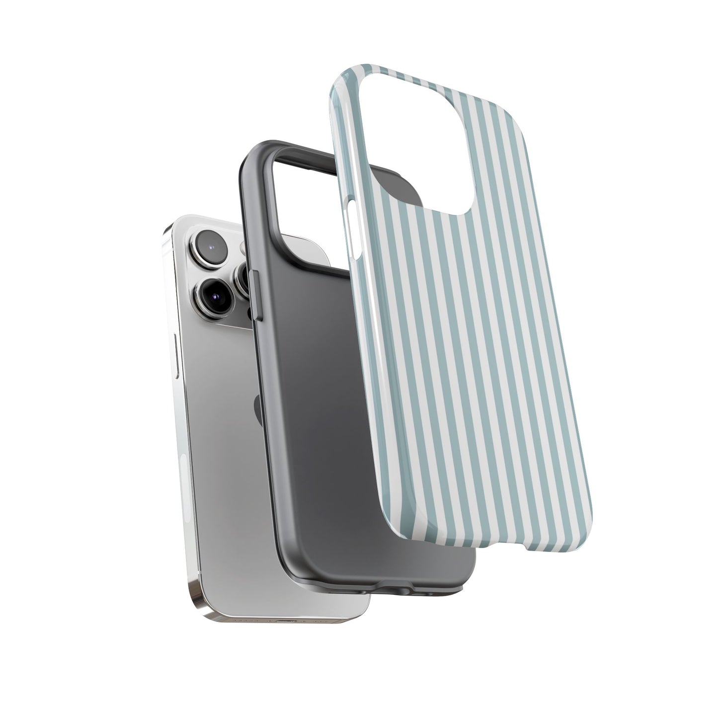 Blue & White Stripe iPhone Case