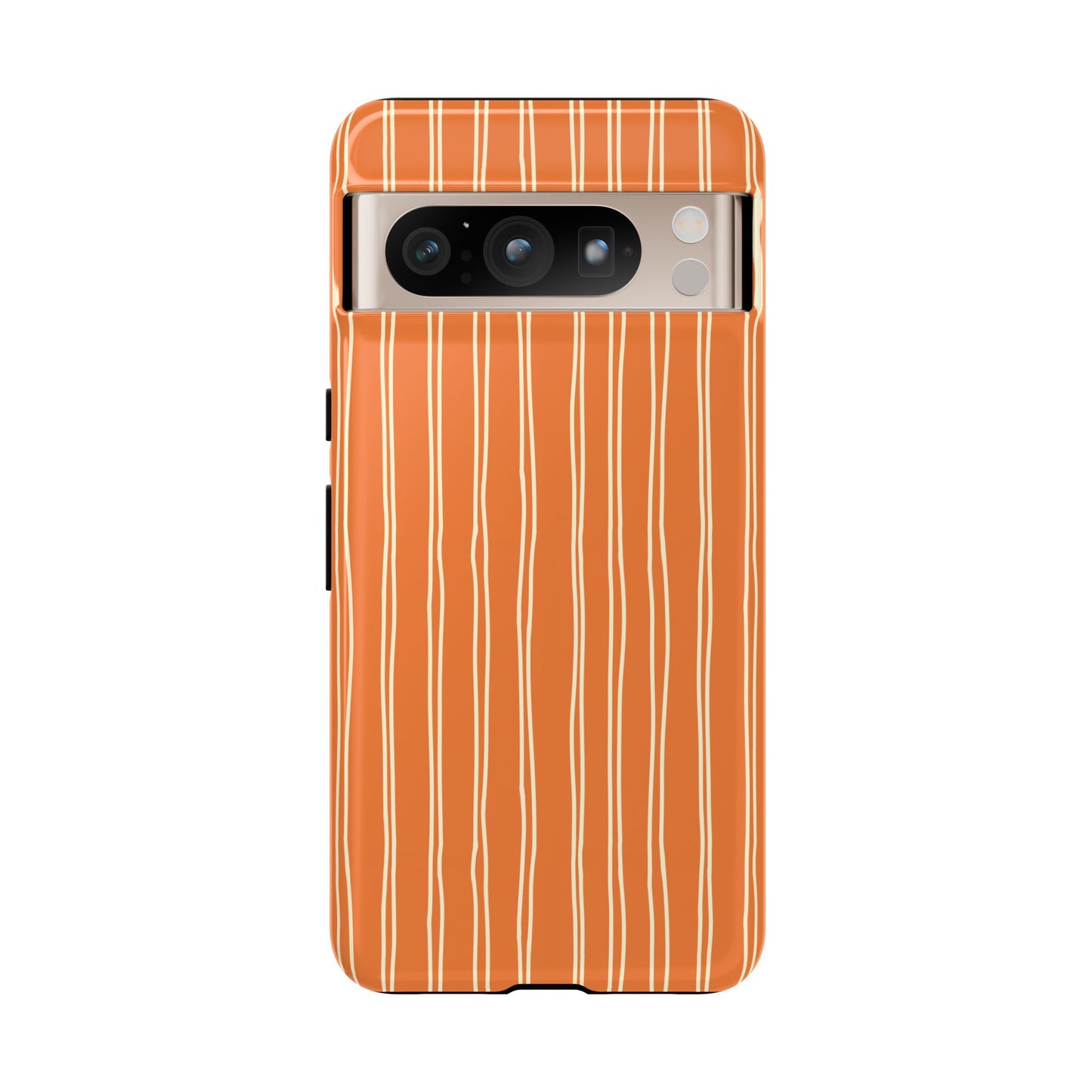 Orange Vertical Stripe Phone Google Pixel Case