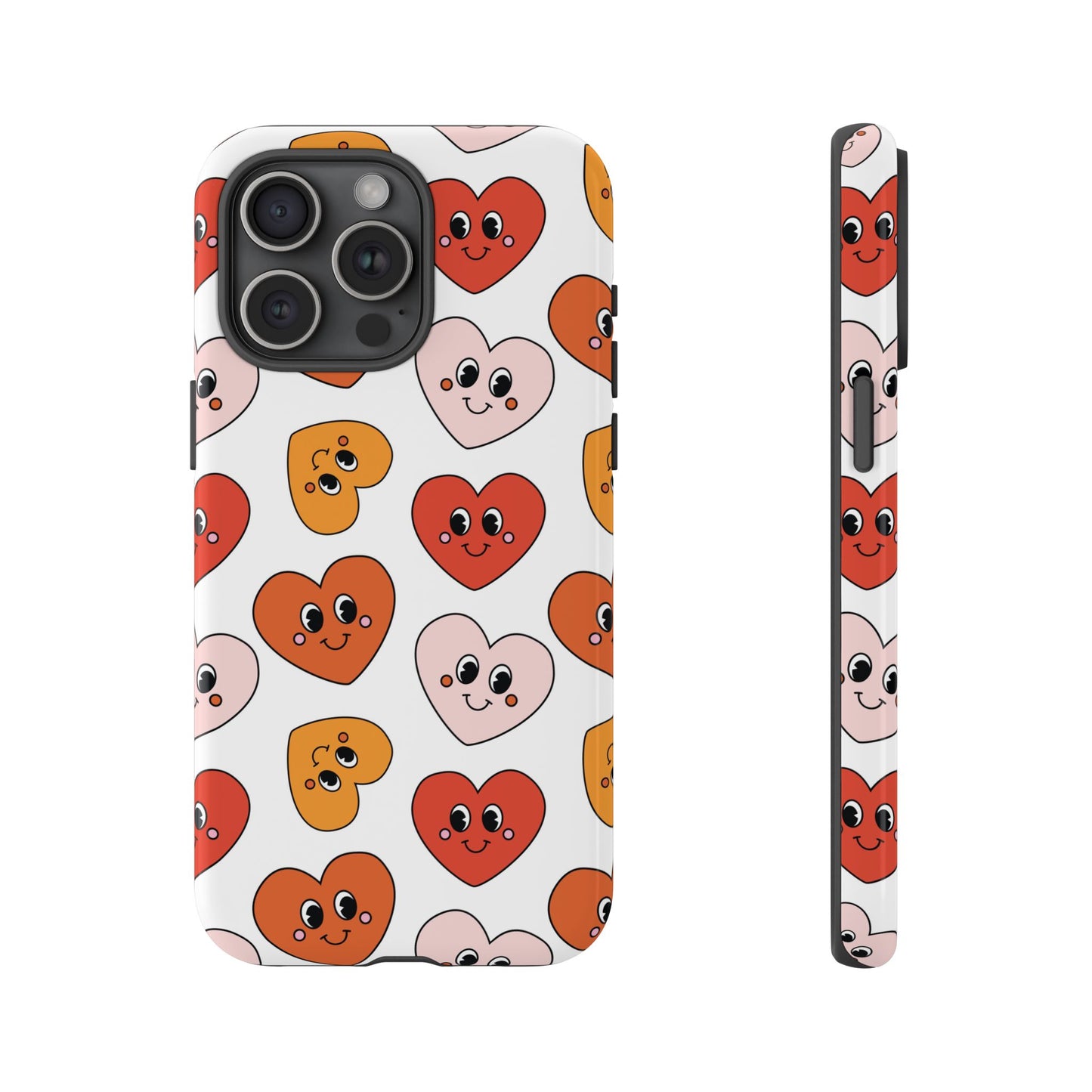 Smiley Heart Faces iPhone Case