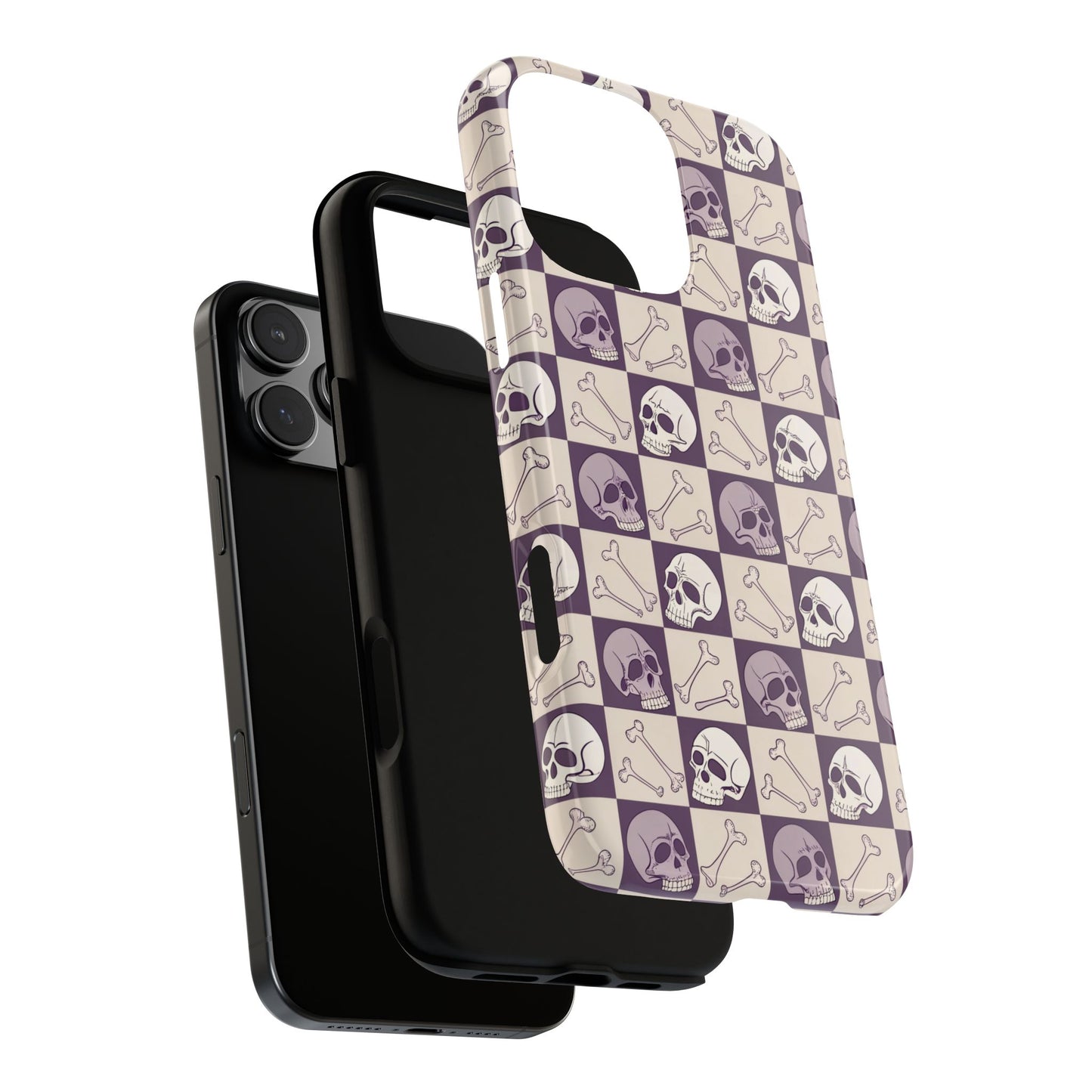 Skull & Bones Checkered iPhone Case