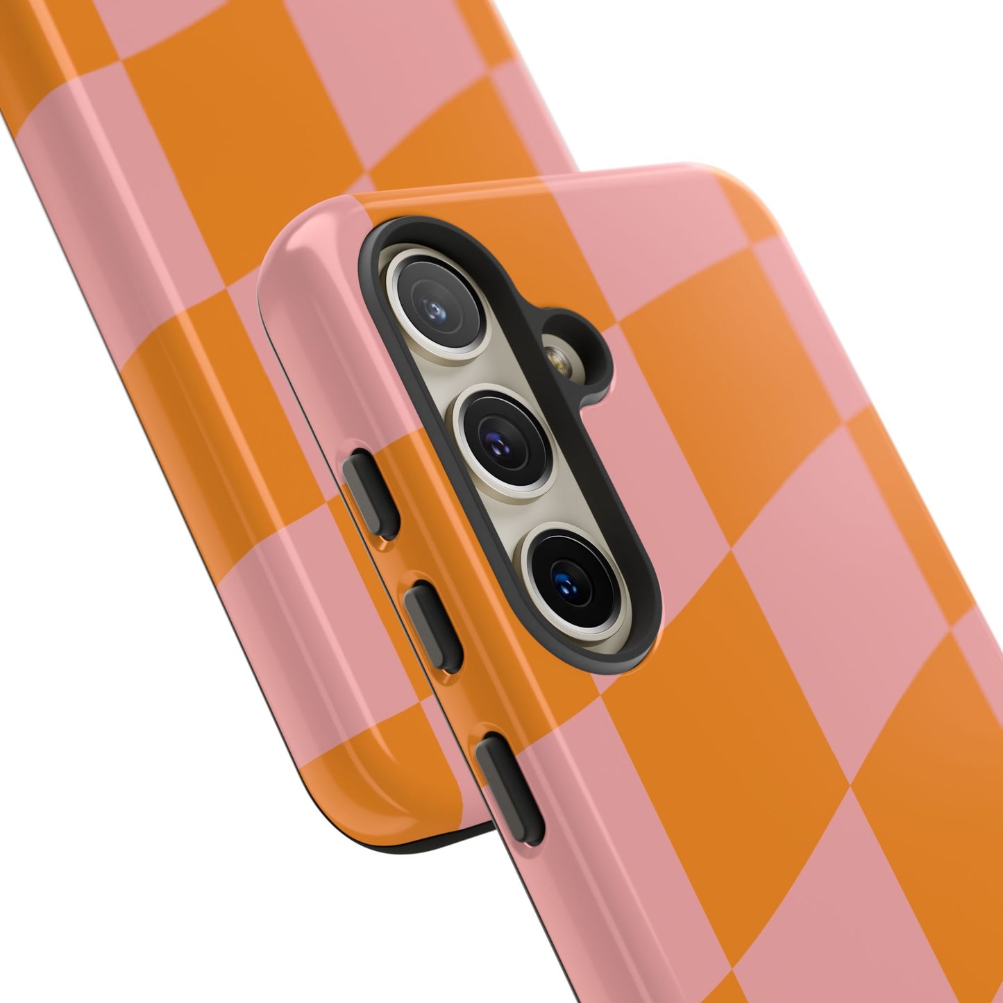 Pink & Orange Wavy Checker Samsung Case