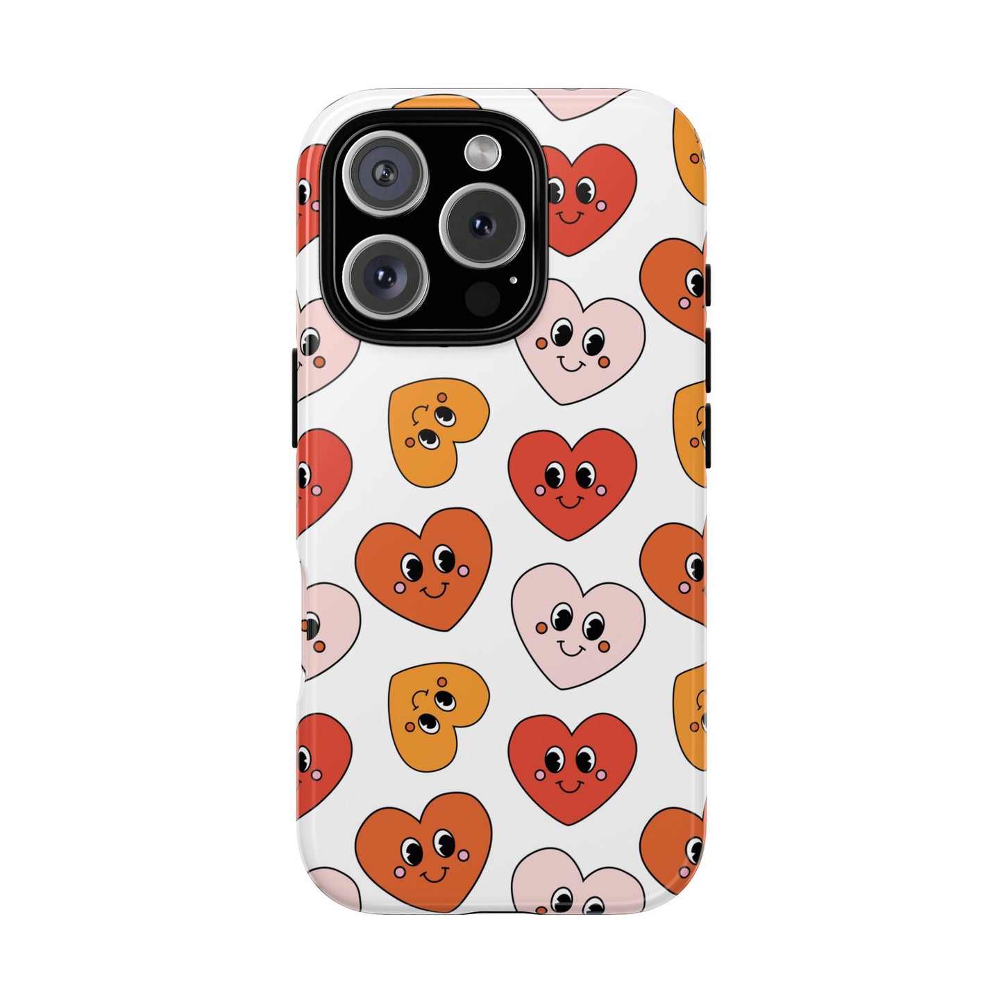 Smiley Heart Faces iPhone Case