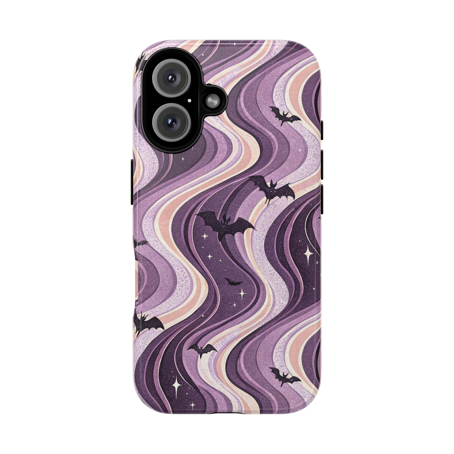 Retro Bats & Swirls iPhone Case
