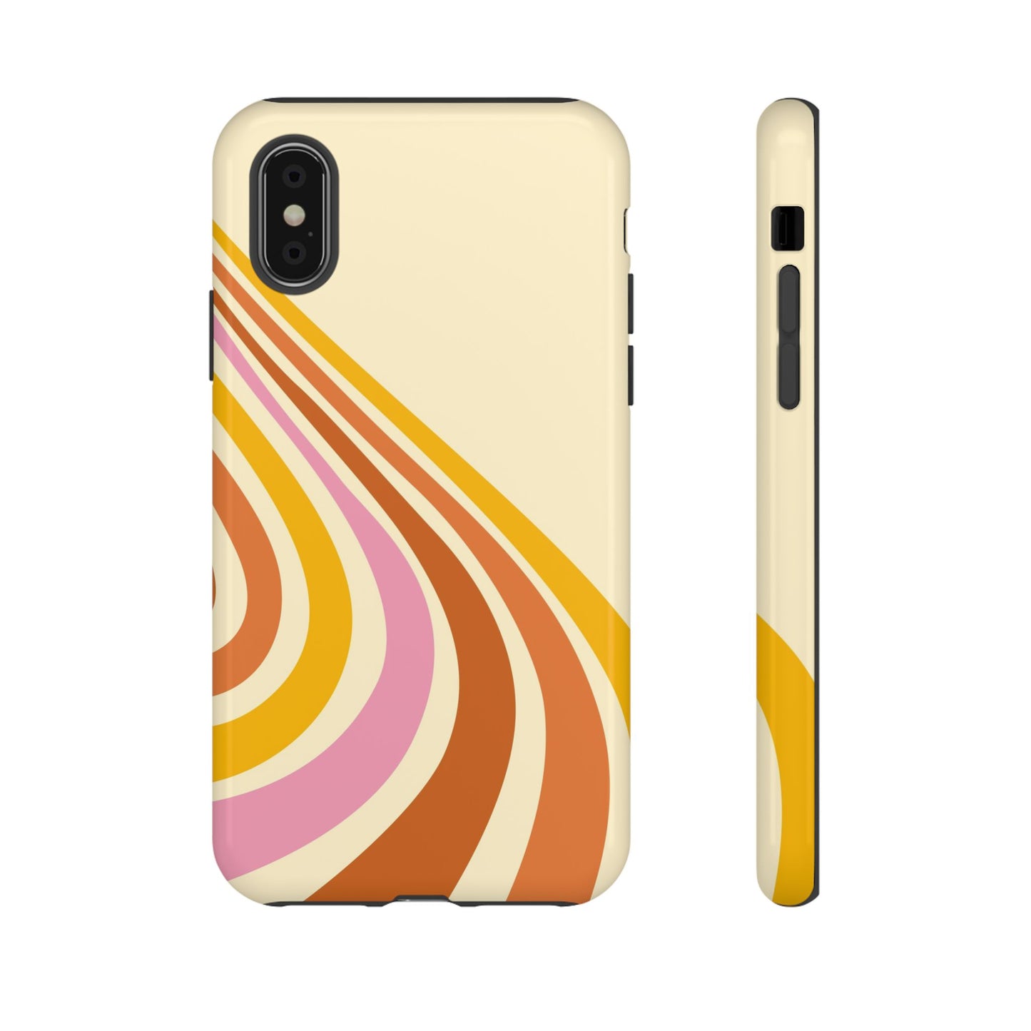 Retro Wave Swirl iPhone Case