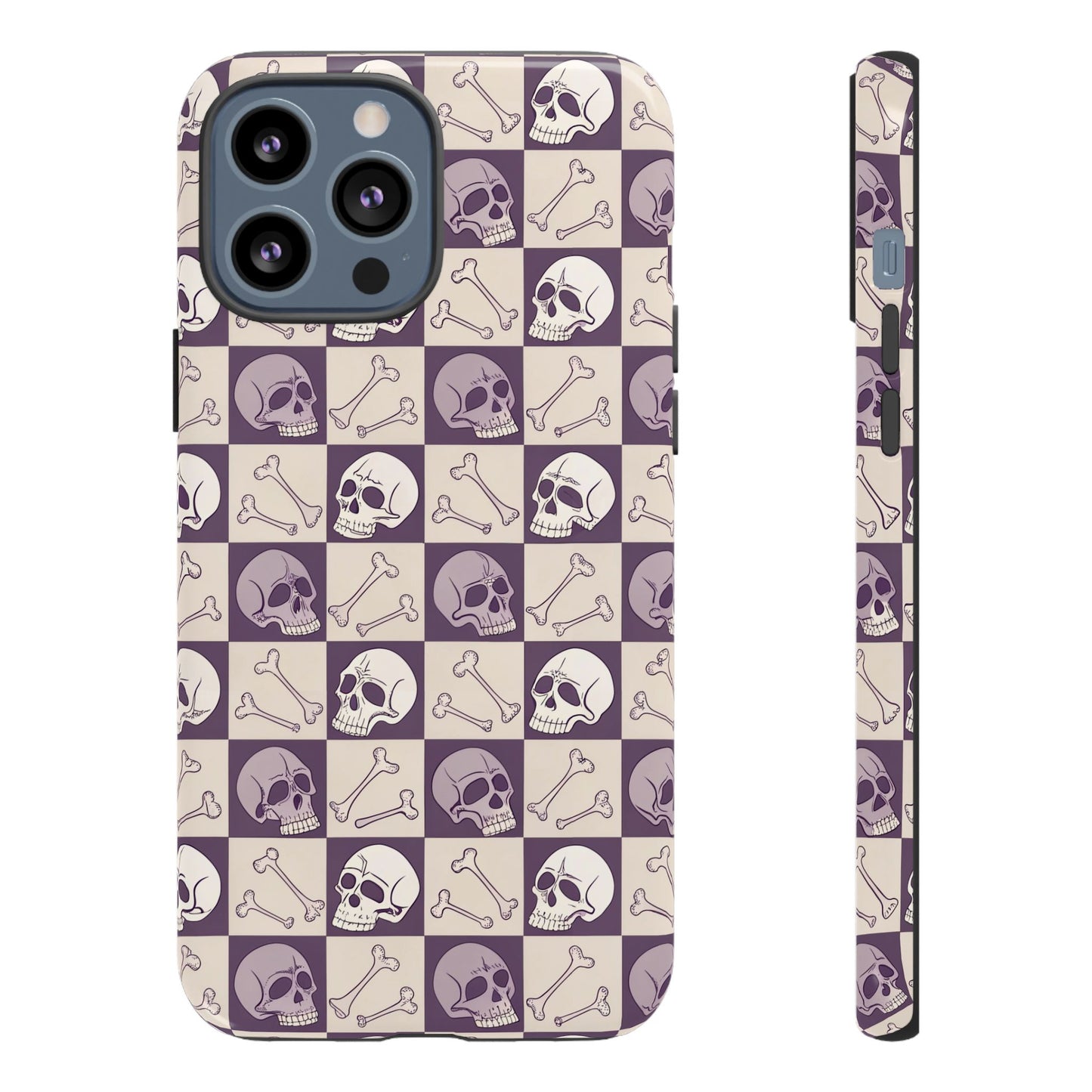 Skull & Bones Checkered iPhone Case