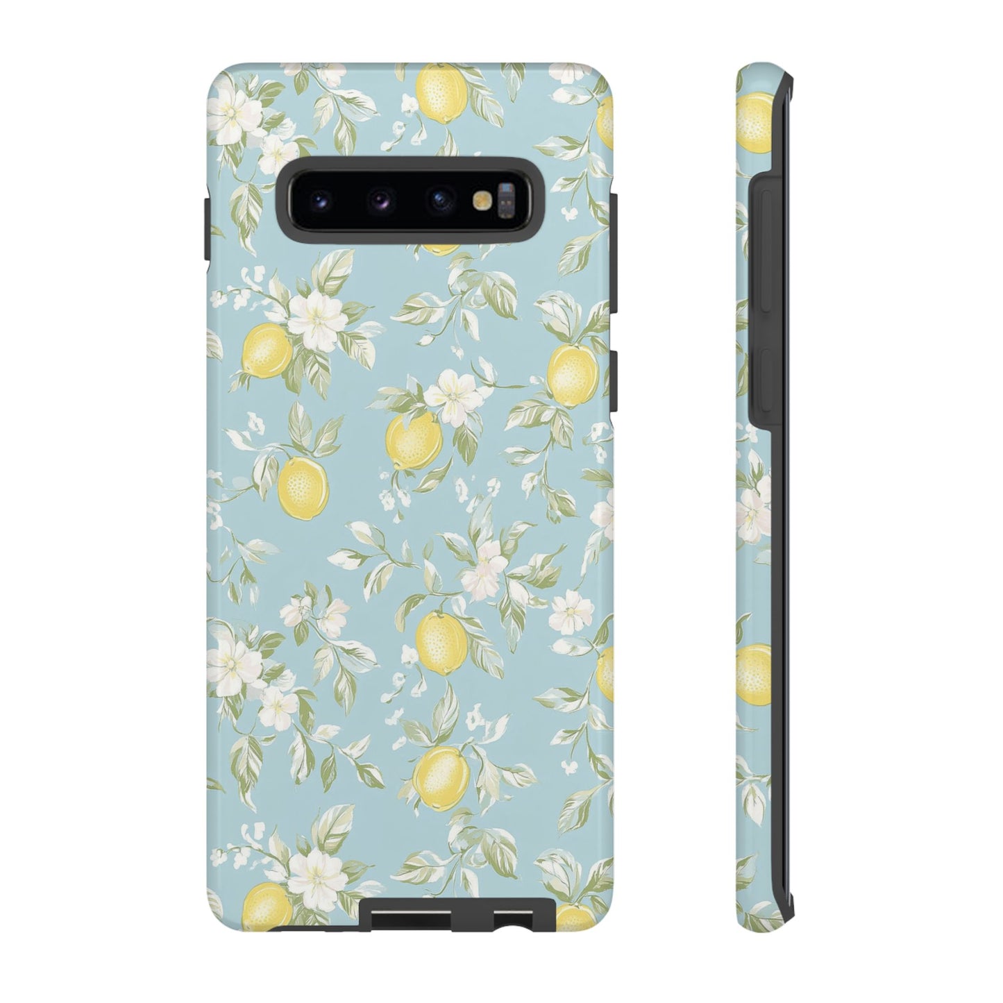 Lemon Blossom Blue Samsung Case