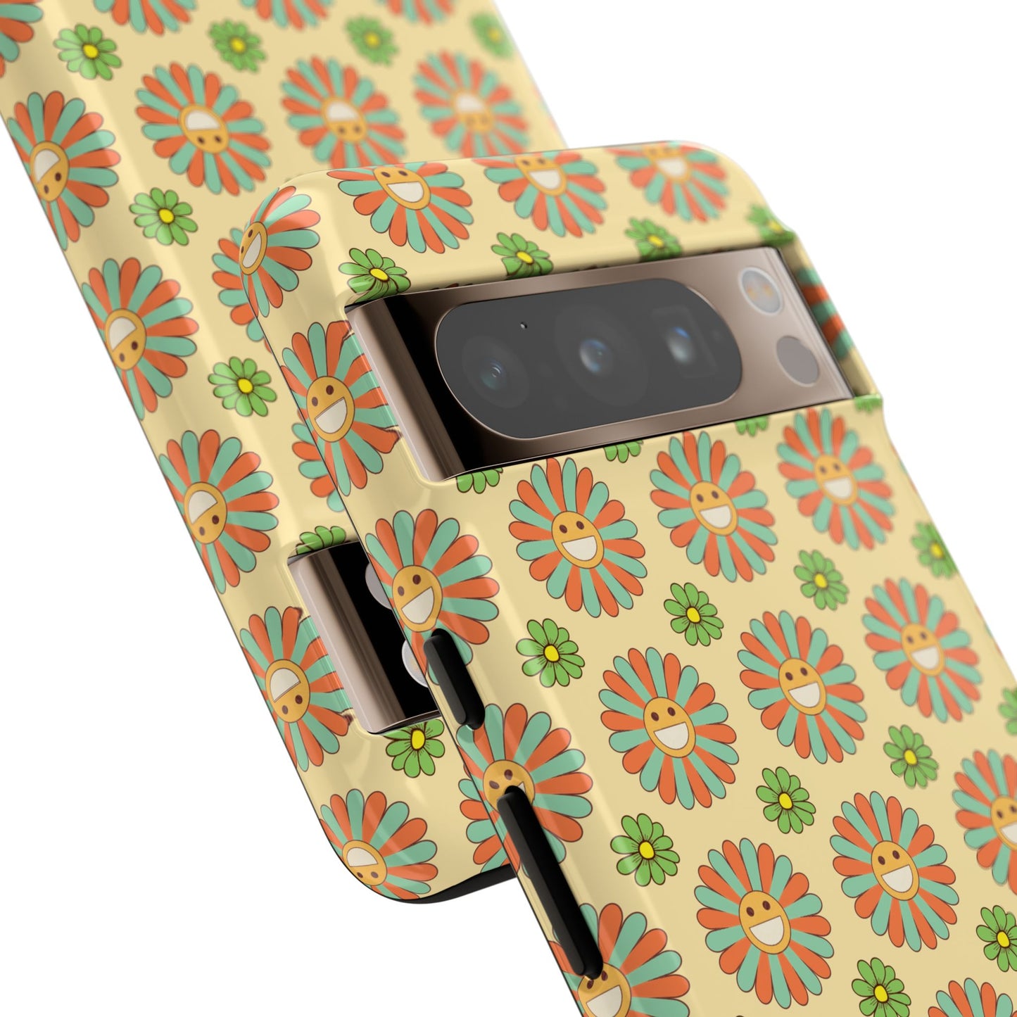 Smiley Retro Floral Google Pixel Case