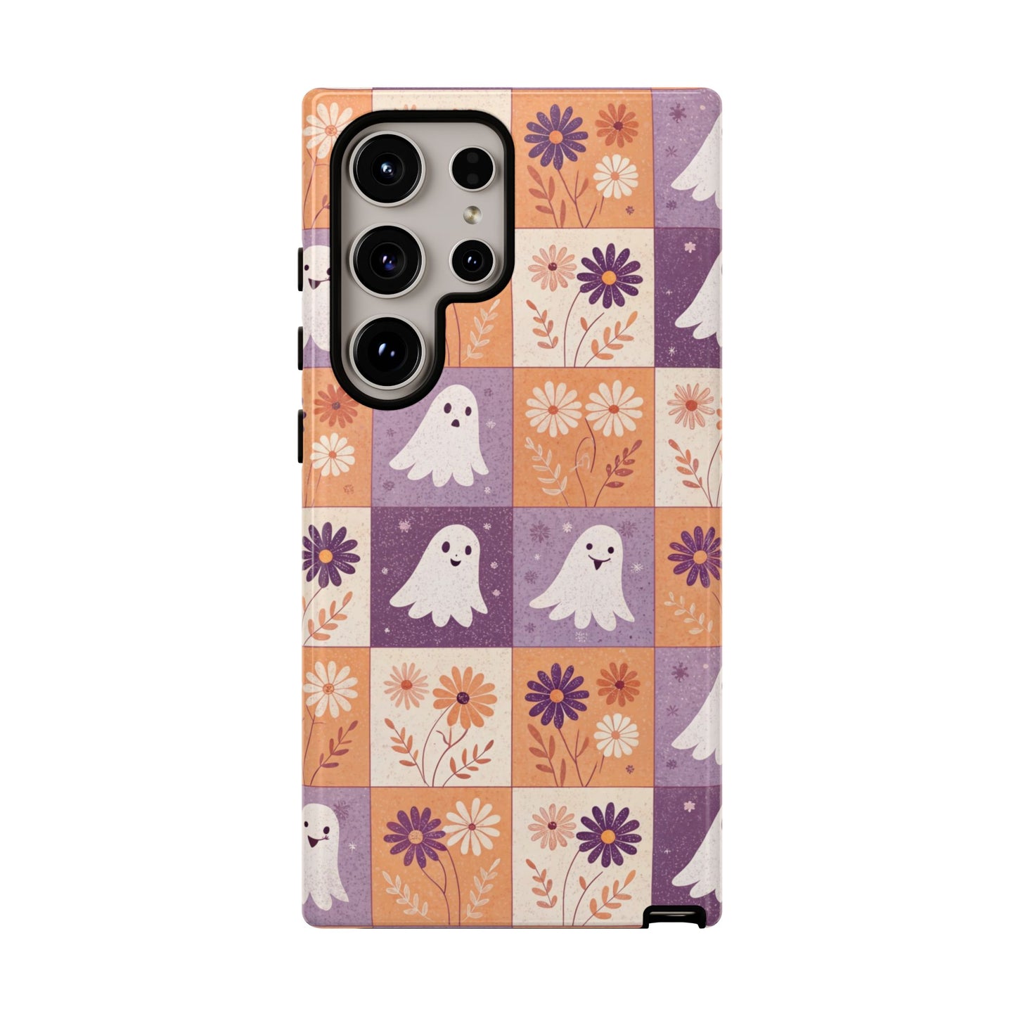 Ghost Floral Checkerboard Samsung Case