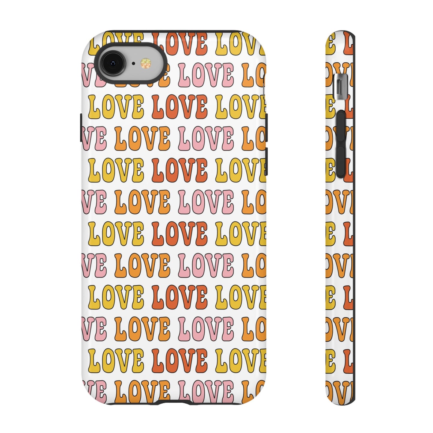 Retro LOVE Typography iPhone Case