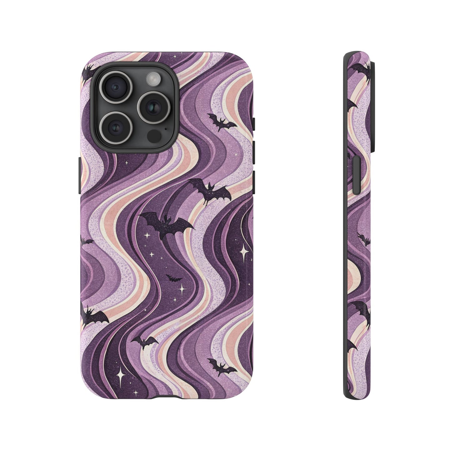 Retro Bats & Swirls iPhone Case