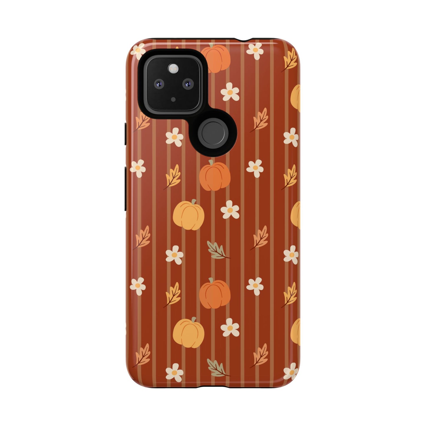 Pumpkin Spice Floral Stripe Google Pixel Case