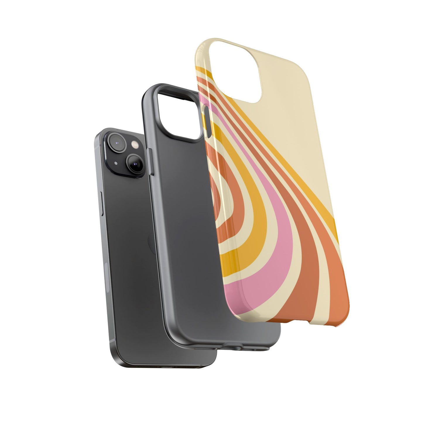 Retro Wave Swirl iPhone Case