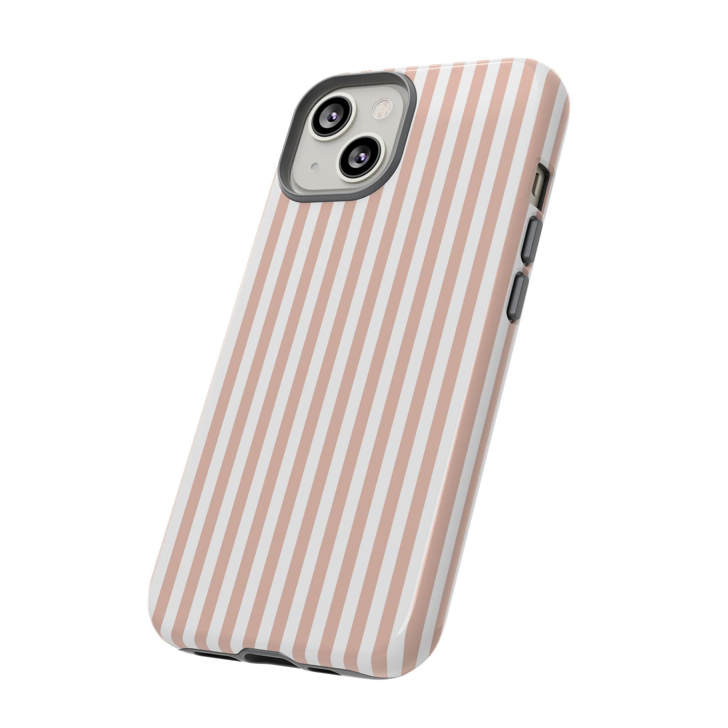 Blush & White Stripe iPhone Case