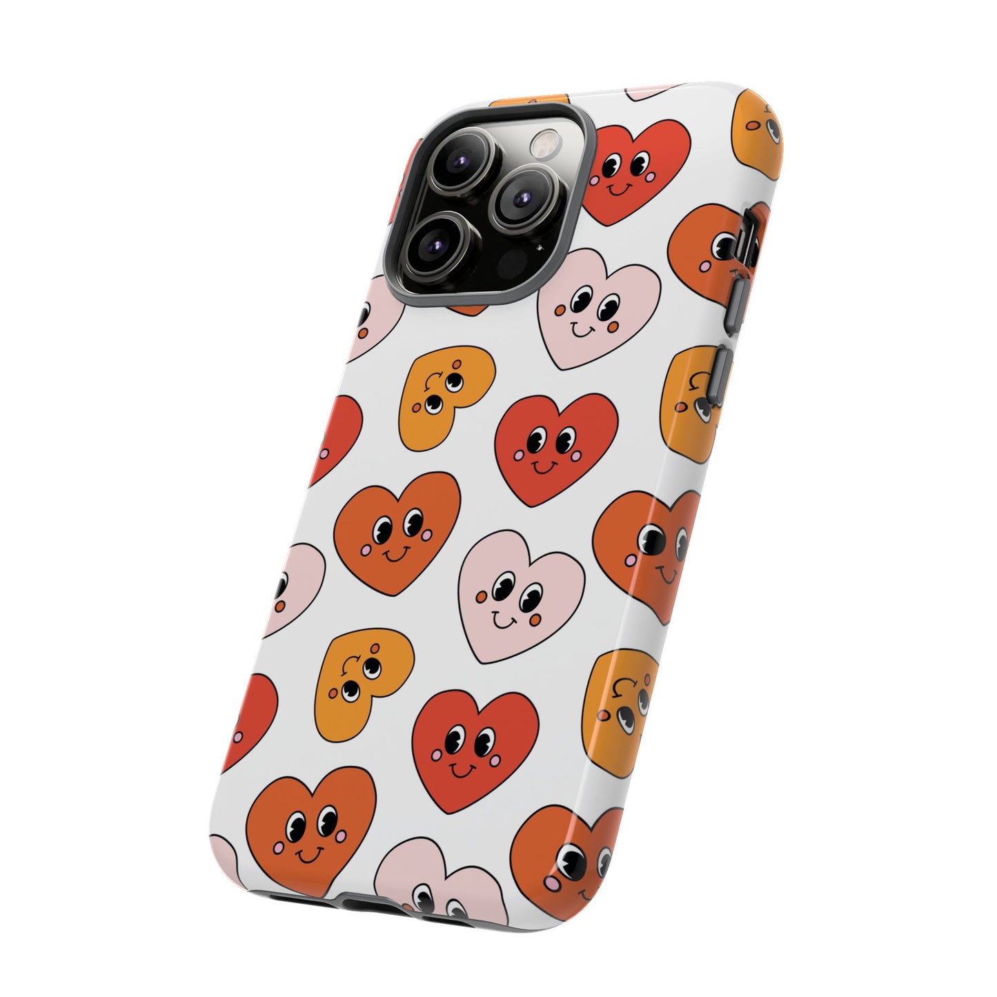 Smiley Heart Faces iPhone Case