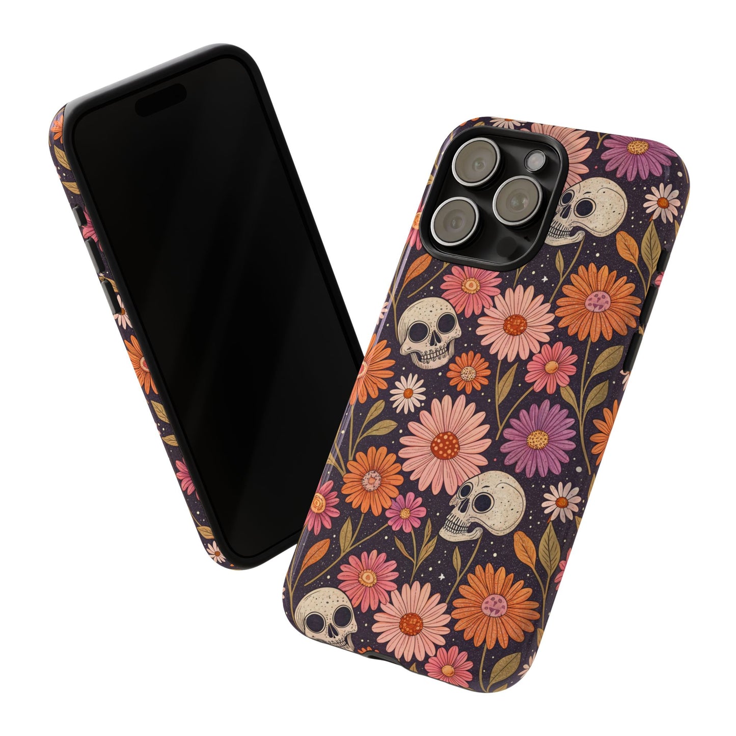 Skulls & Fall Florals iPhone Case
