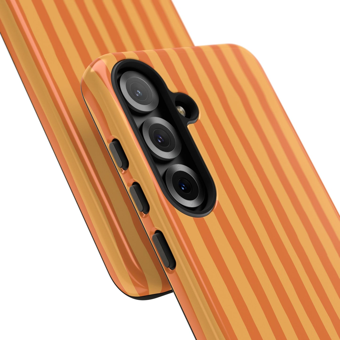 Orange Wavy Stripe Samsung Case