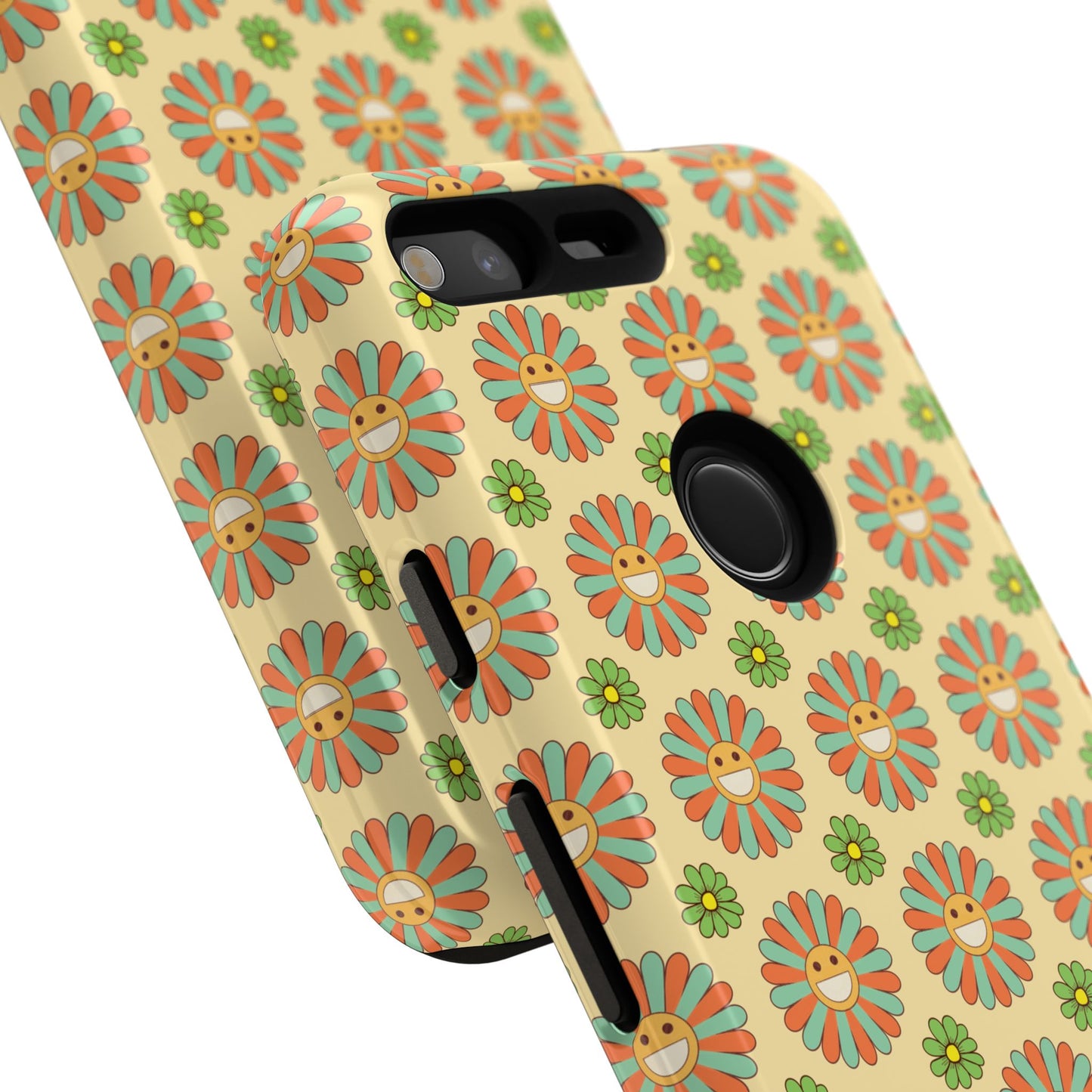Smiley Retro Floral Google Pixel Case