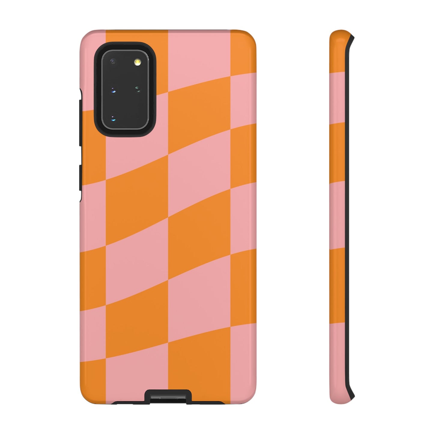 Pink & Orange Wavy Checker Samsung Case