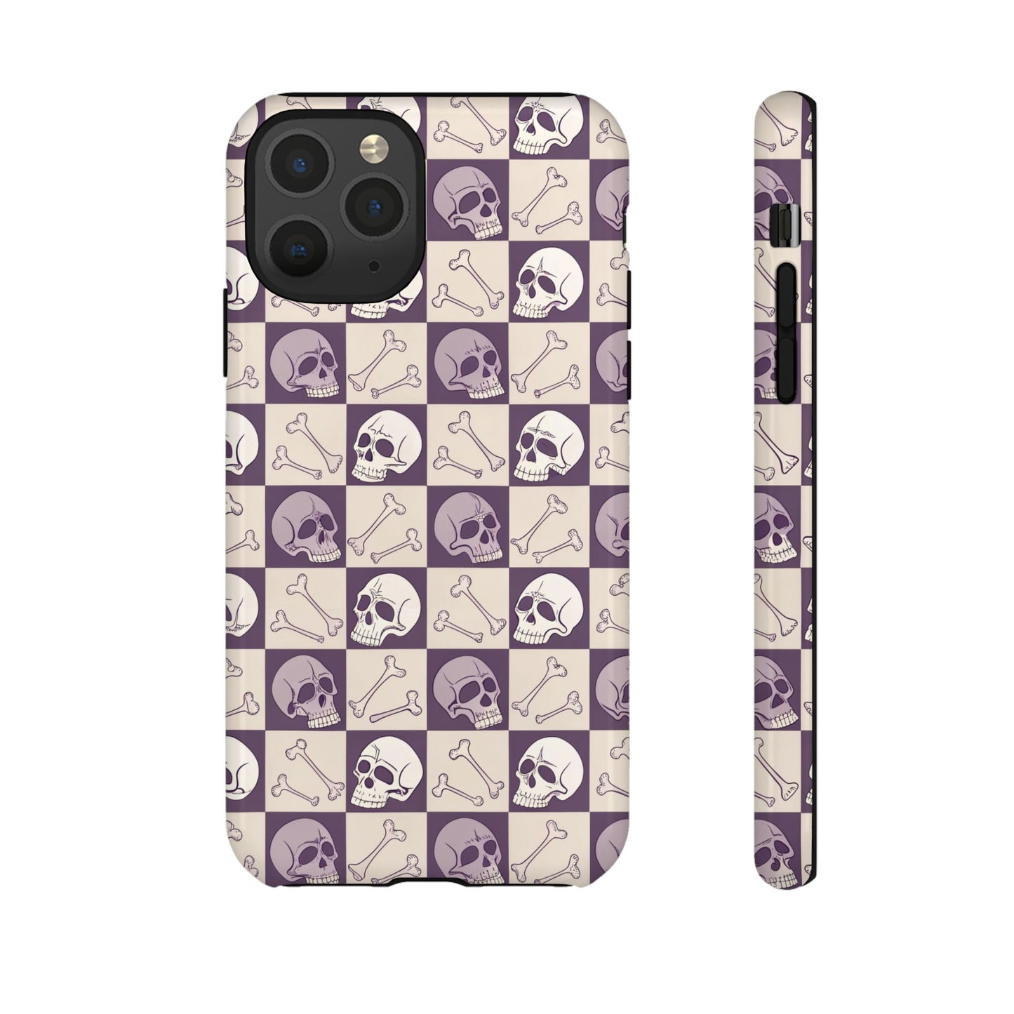 Skull & Bones Checkered iPhone Case
