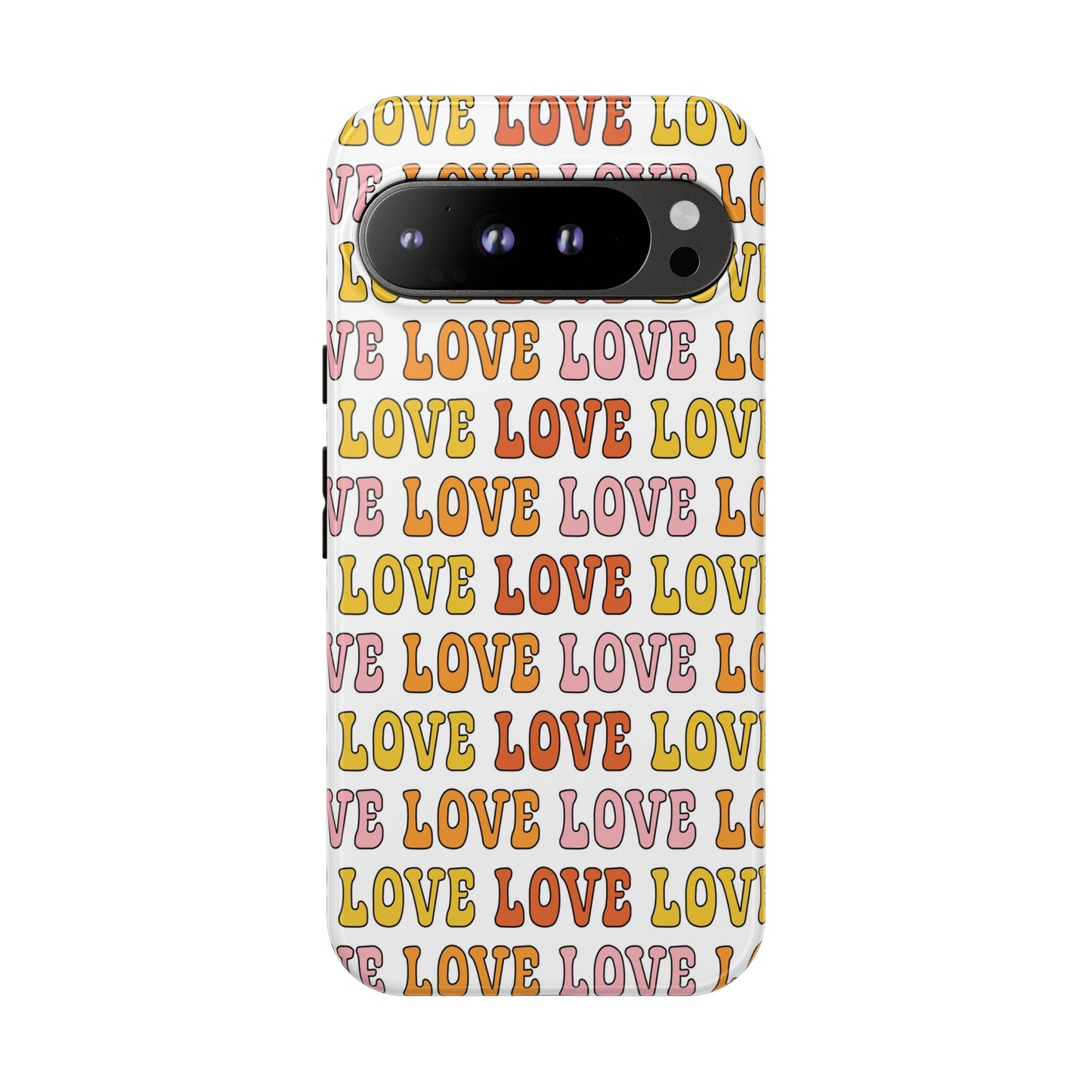 Retro LOVE Typography Google Pixel Case