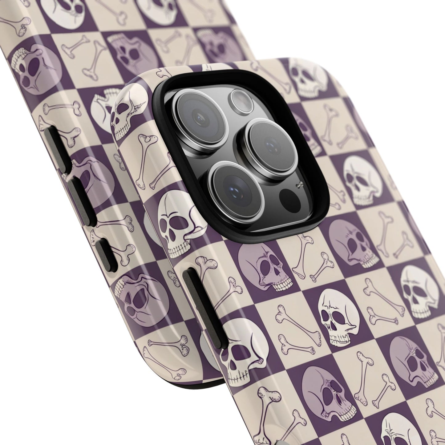 Skull & Bones Checkered iPhone Case