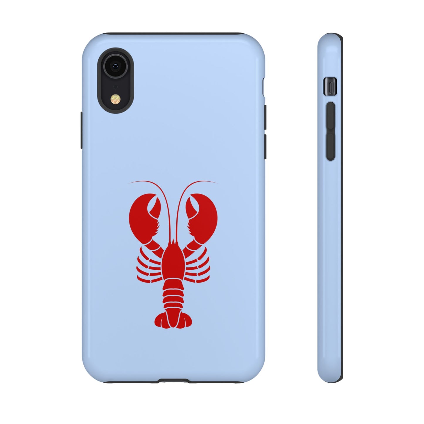 Red Lobster on Sky Blue iPhone Case