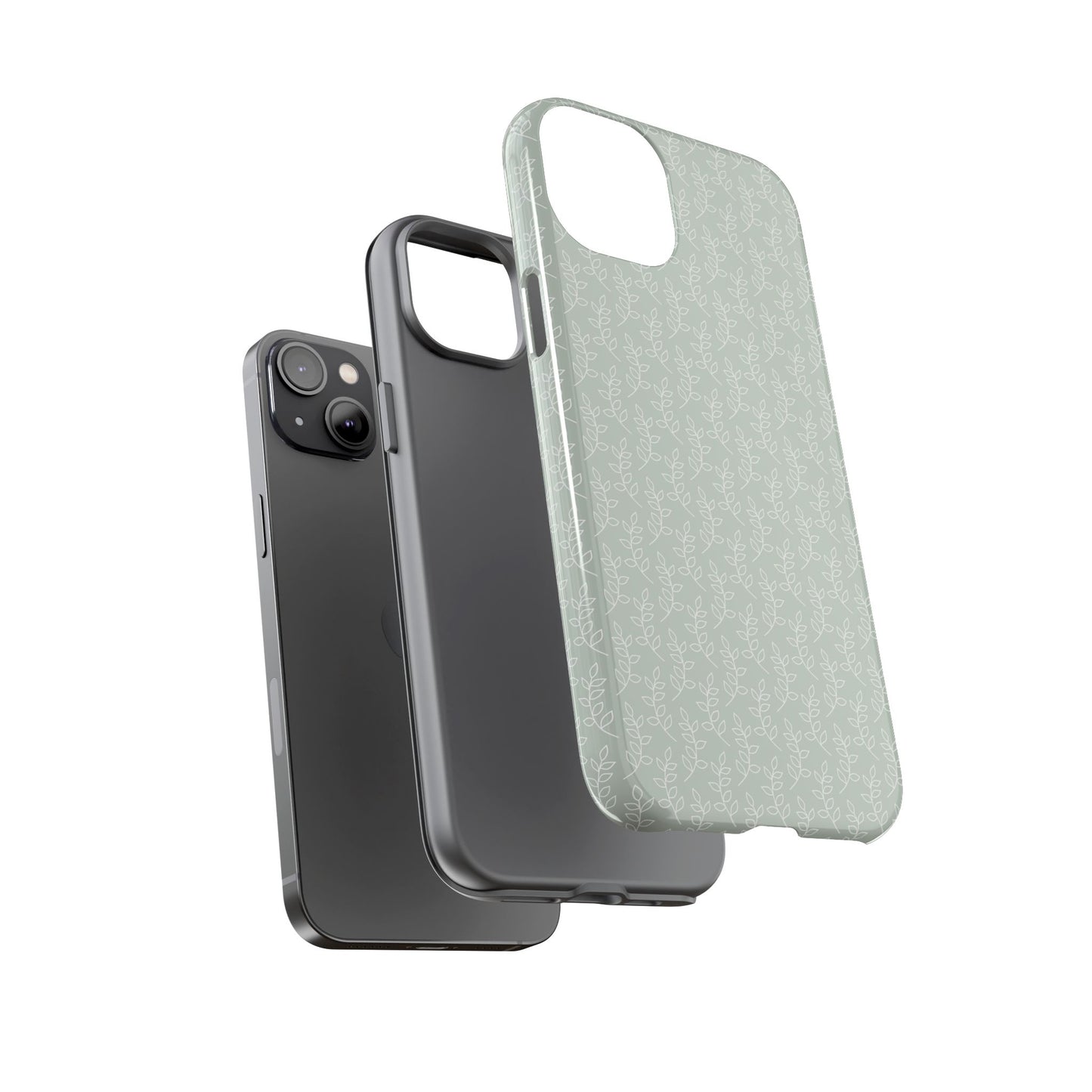 Minimal Leaf Print iPhone Case