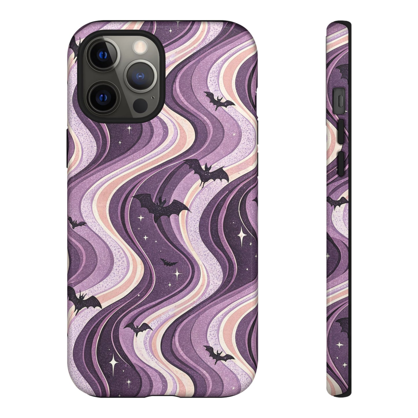 Retro Bats & Swirls iPhone Case