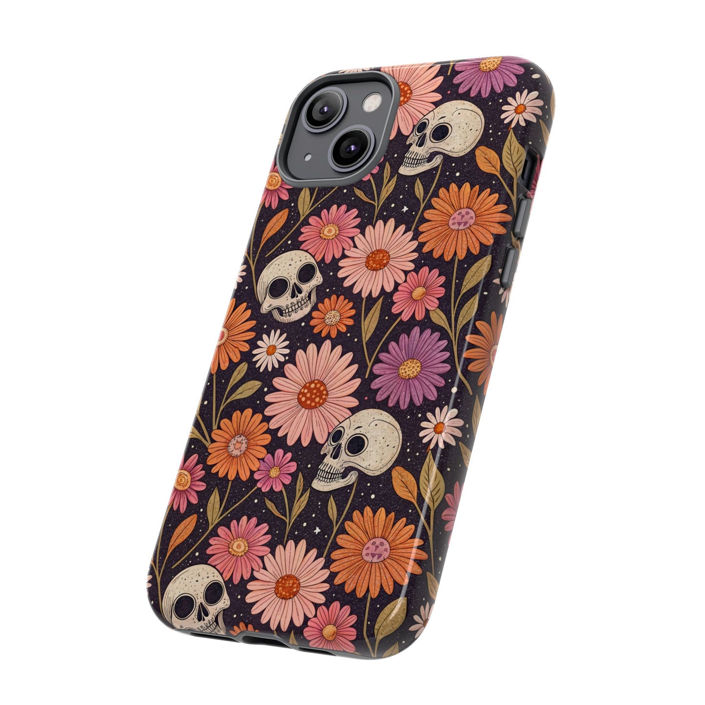 Skulls & Fall Florals iPhone Case