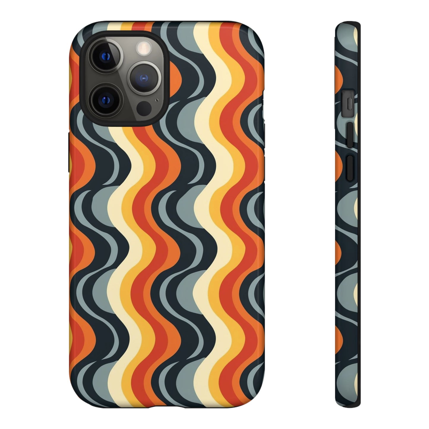 Retro Wavy Stripe iPhone Case