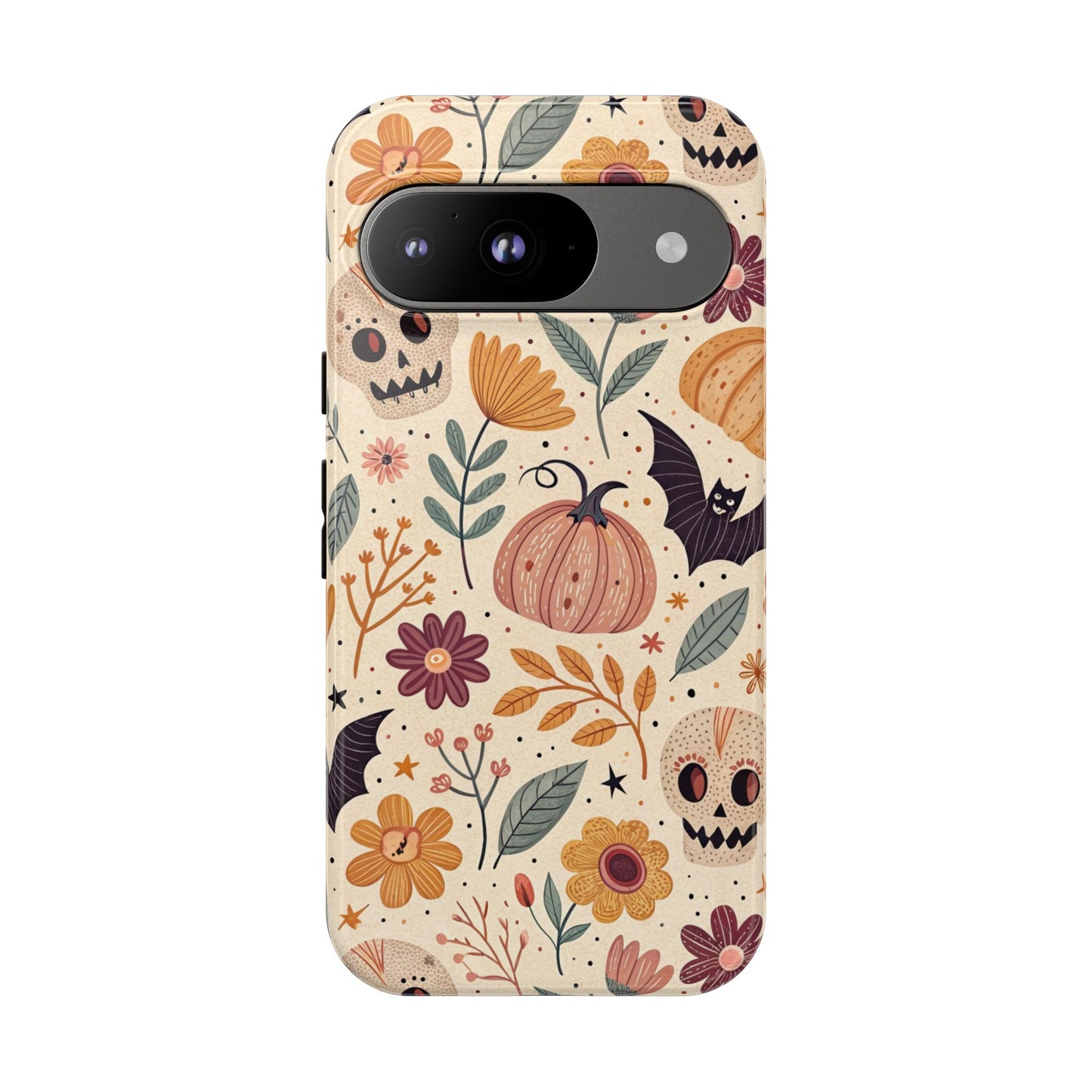Halloween Skulls & Pumpkins Floral Google Pixel Case