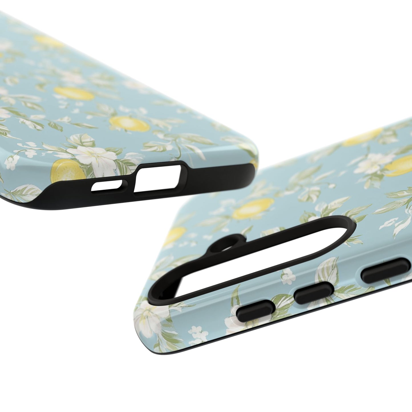 Lemon Blossom Blue Samsung Case