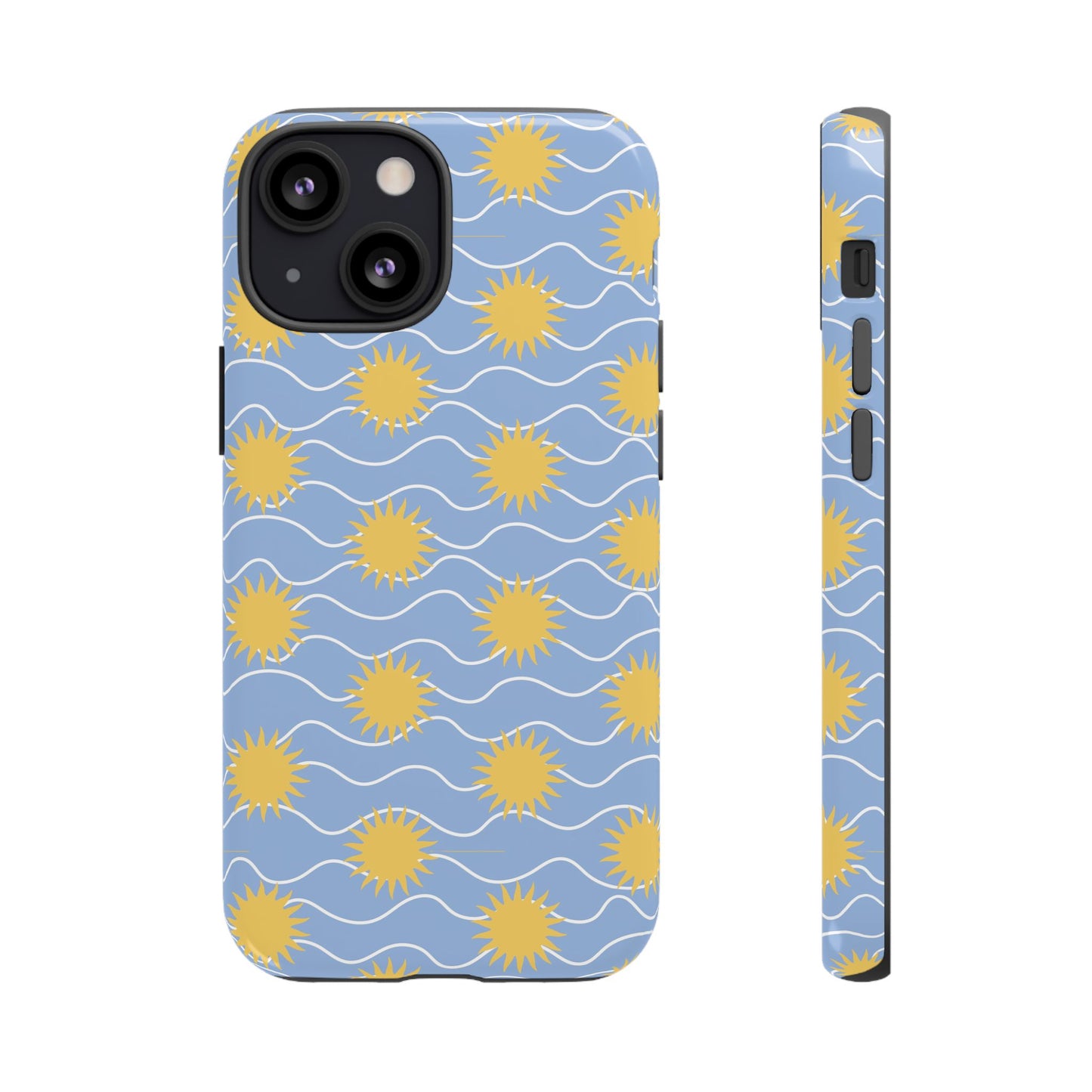 Sunny Waves Blue iPhone Case