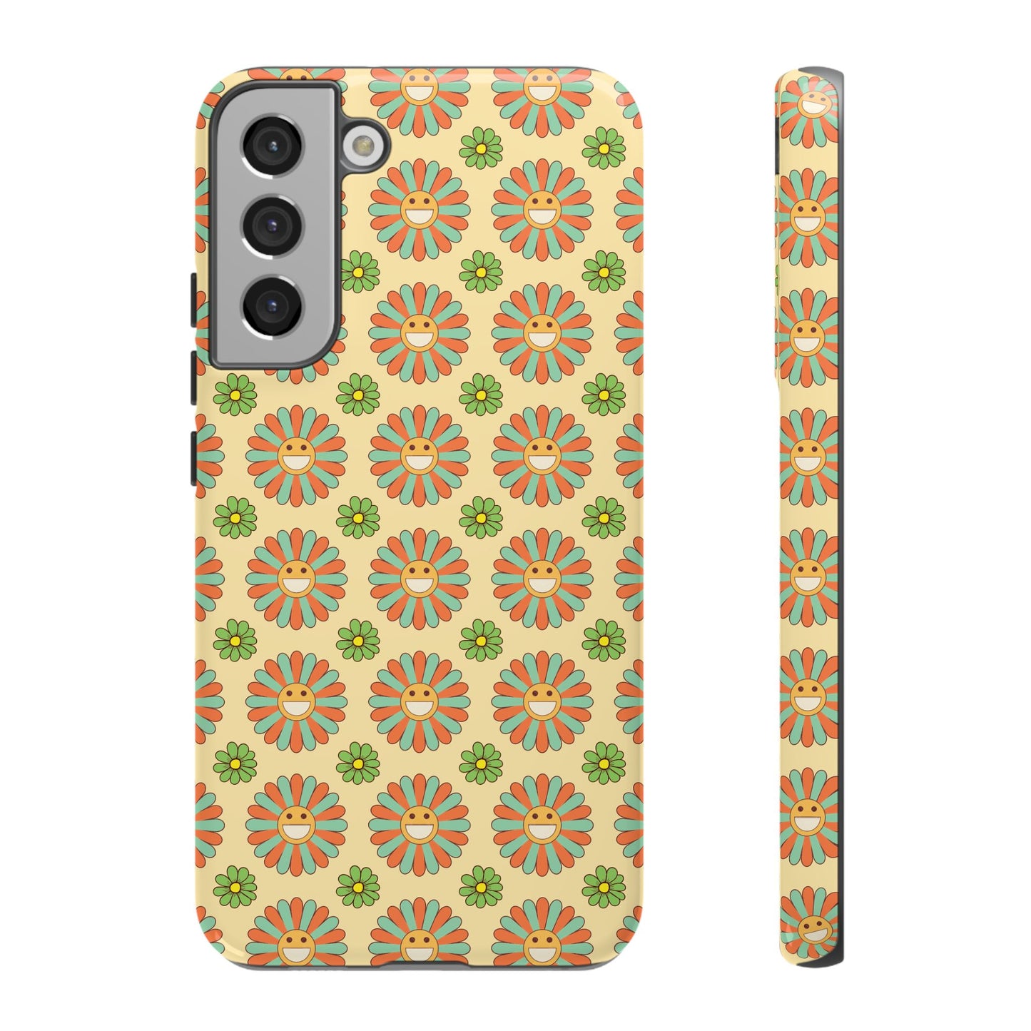 Smiley Retro Floral Samsung Case