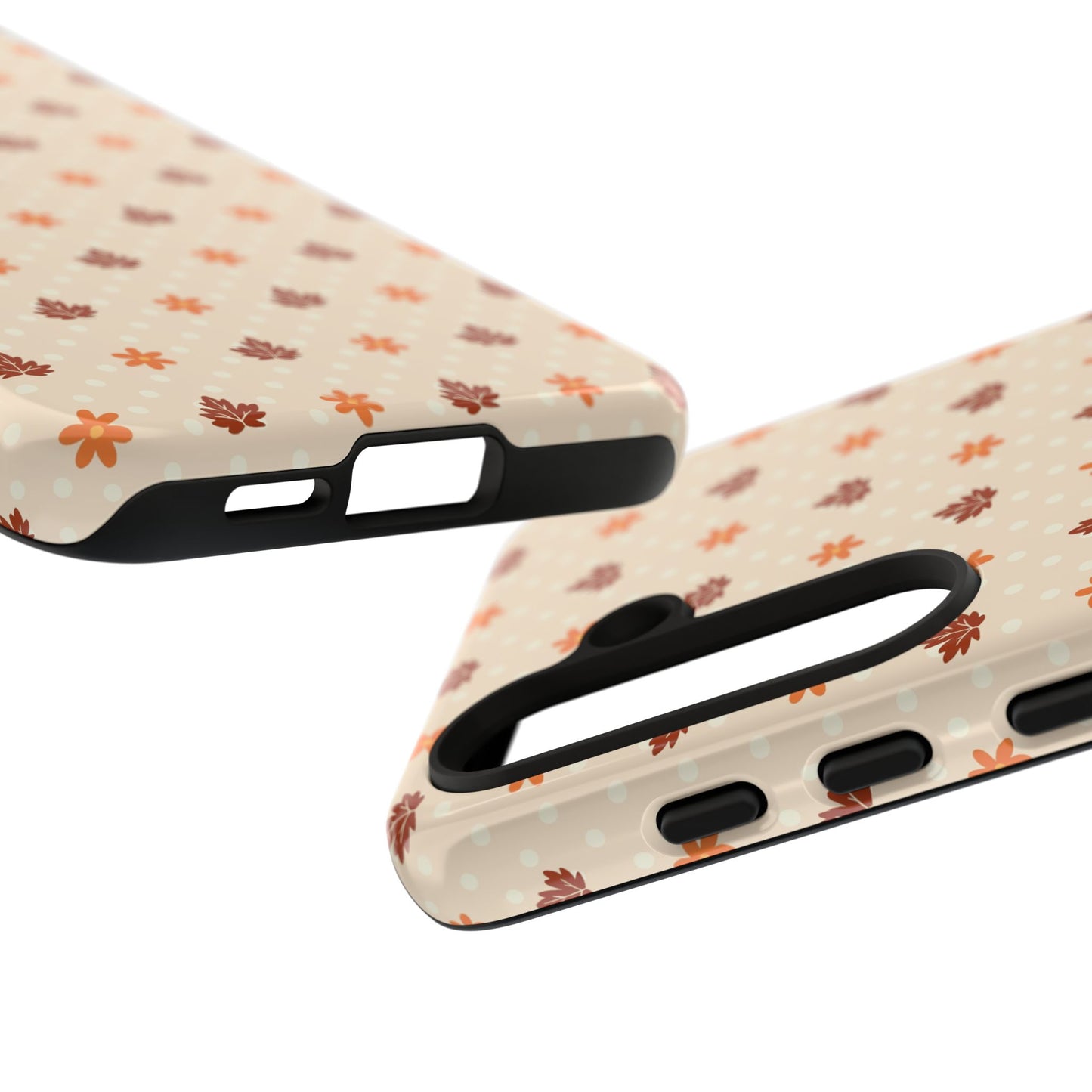 Beige Fall Floral Polka Dot Samsung Case