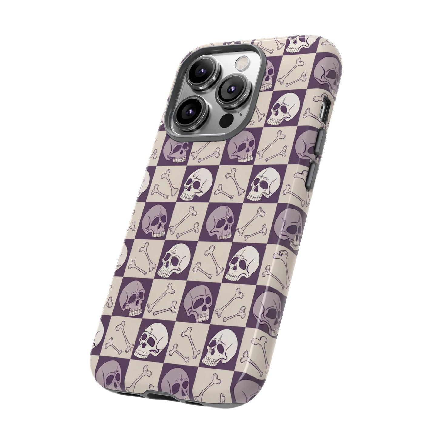 Skull & Bones Checkered iPhone Case