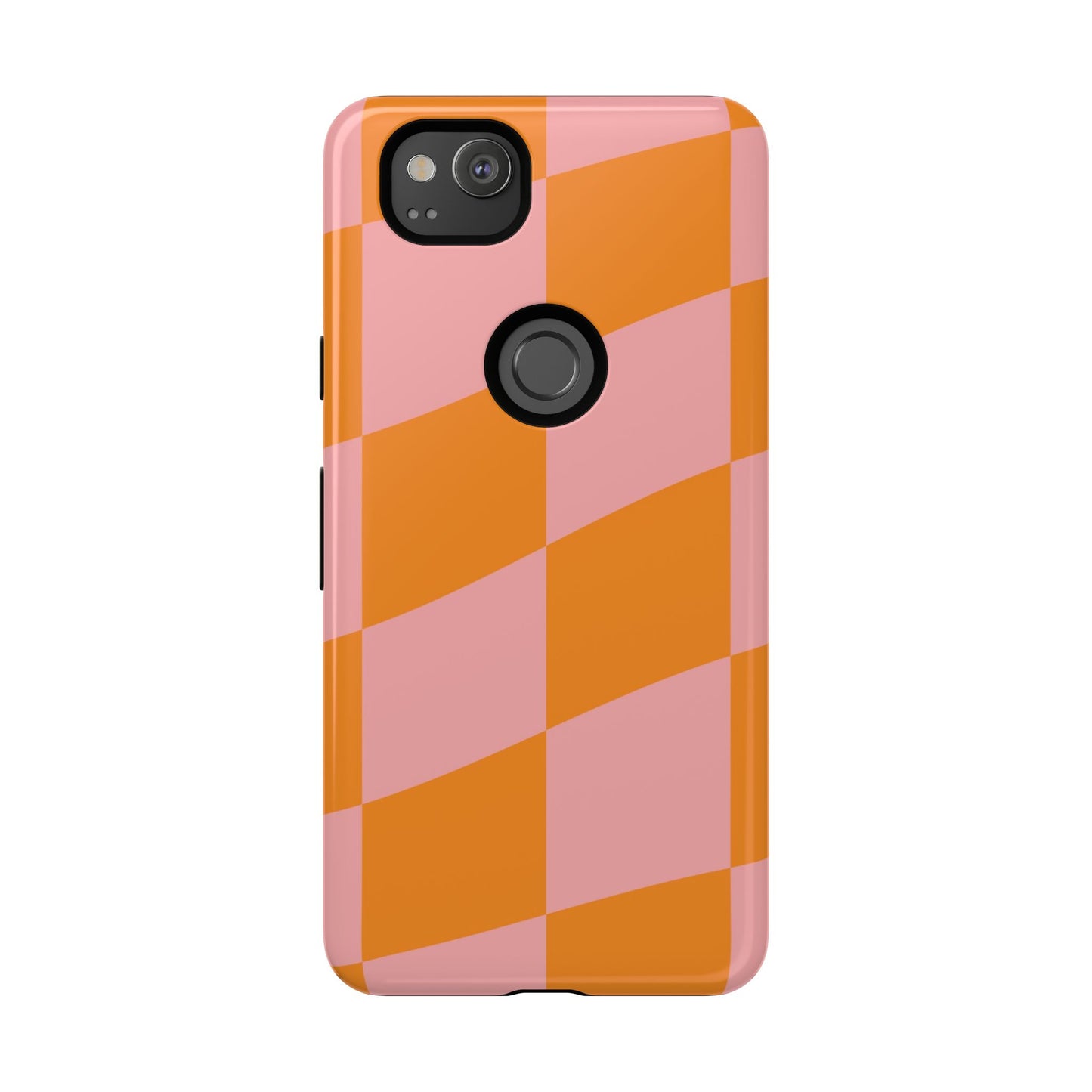 Pink & Orange Wavy Checker Google Pixel Case