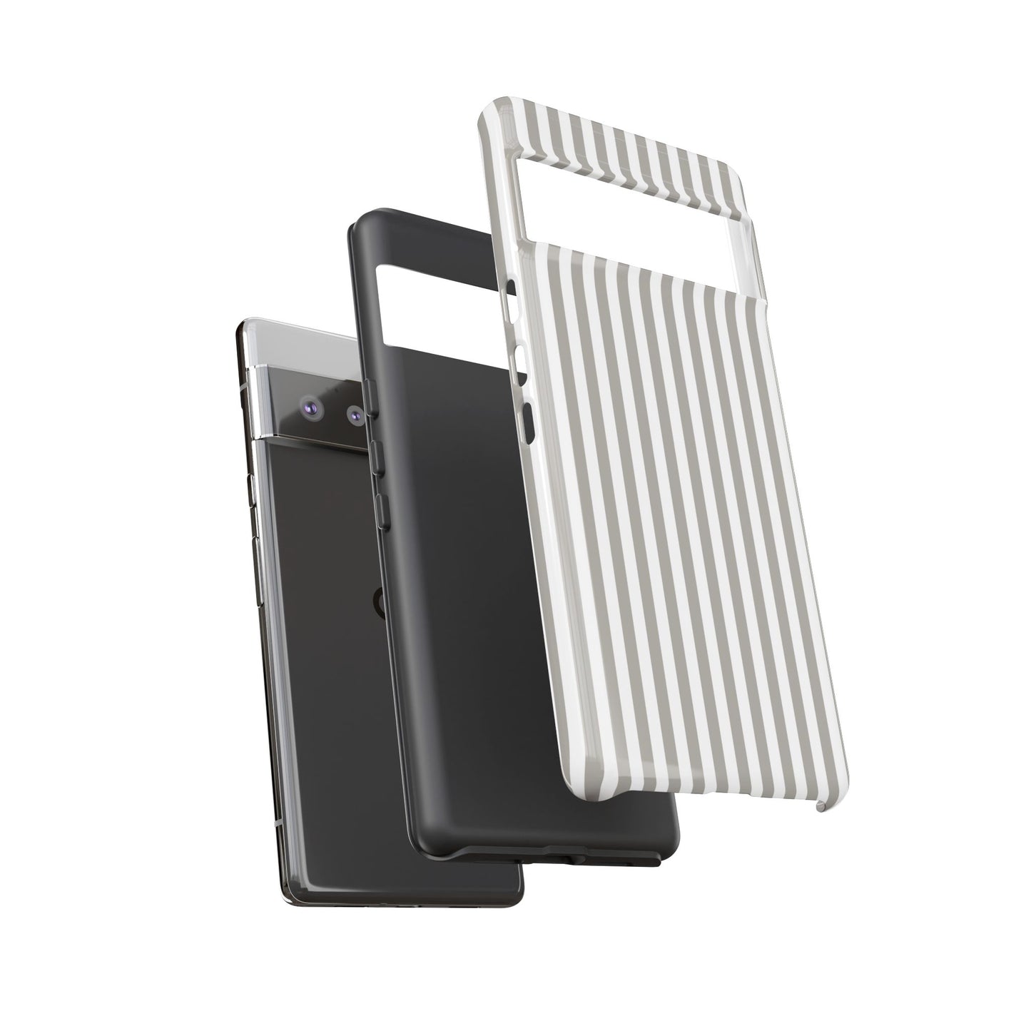 Gray & White Stripe Google Pixel Case