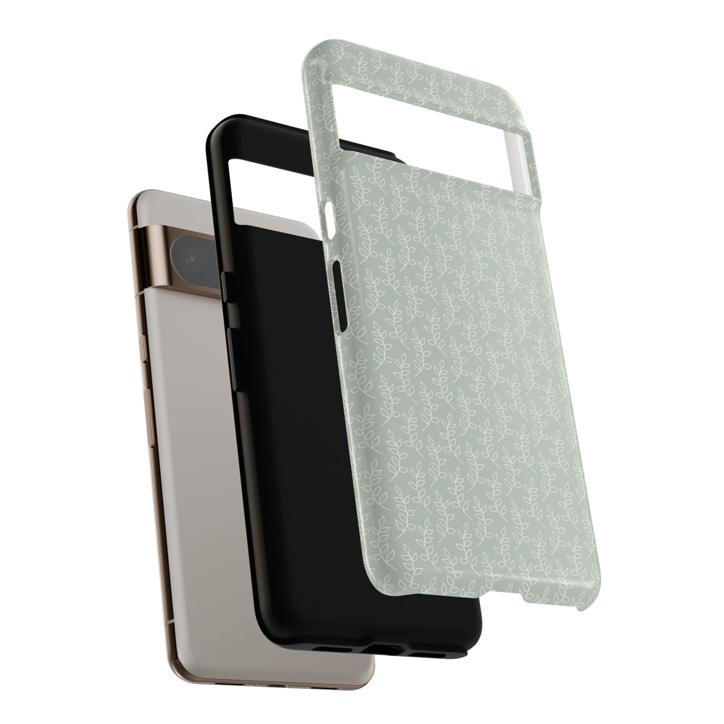 Minimal Leaf Print Google Pixel Case