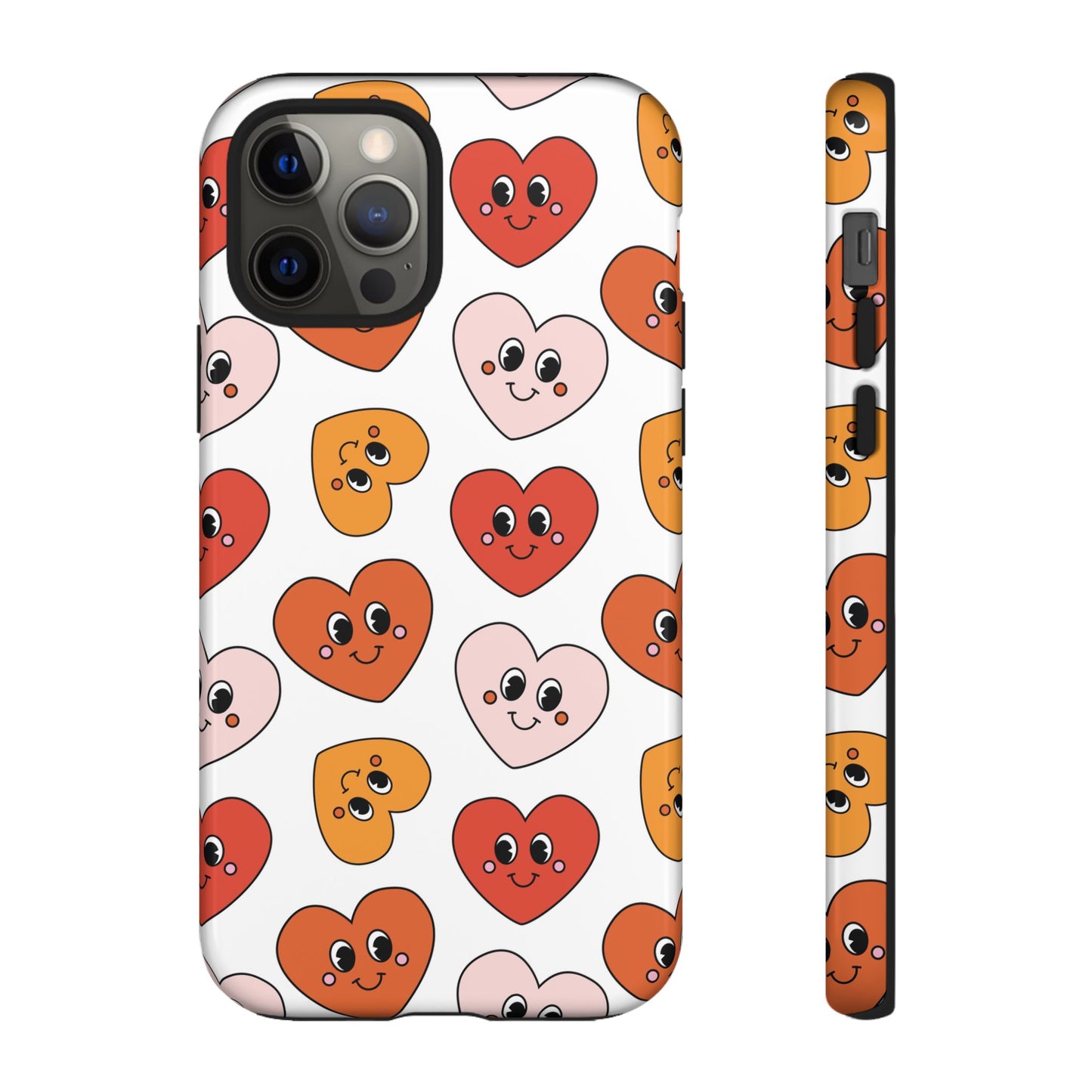 Smiley Heart Faces iPhone Case
