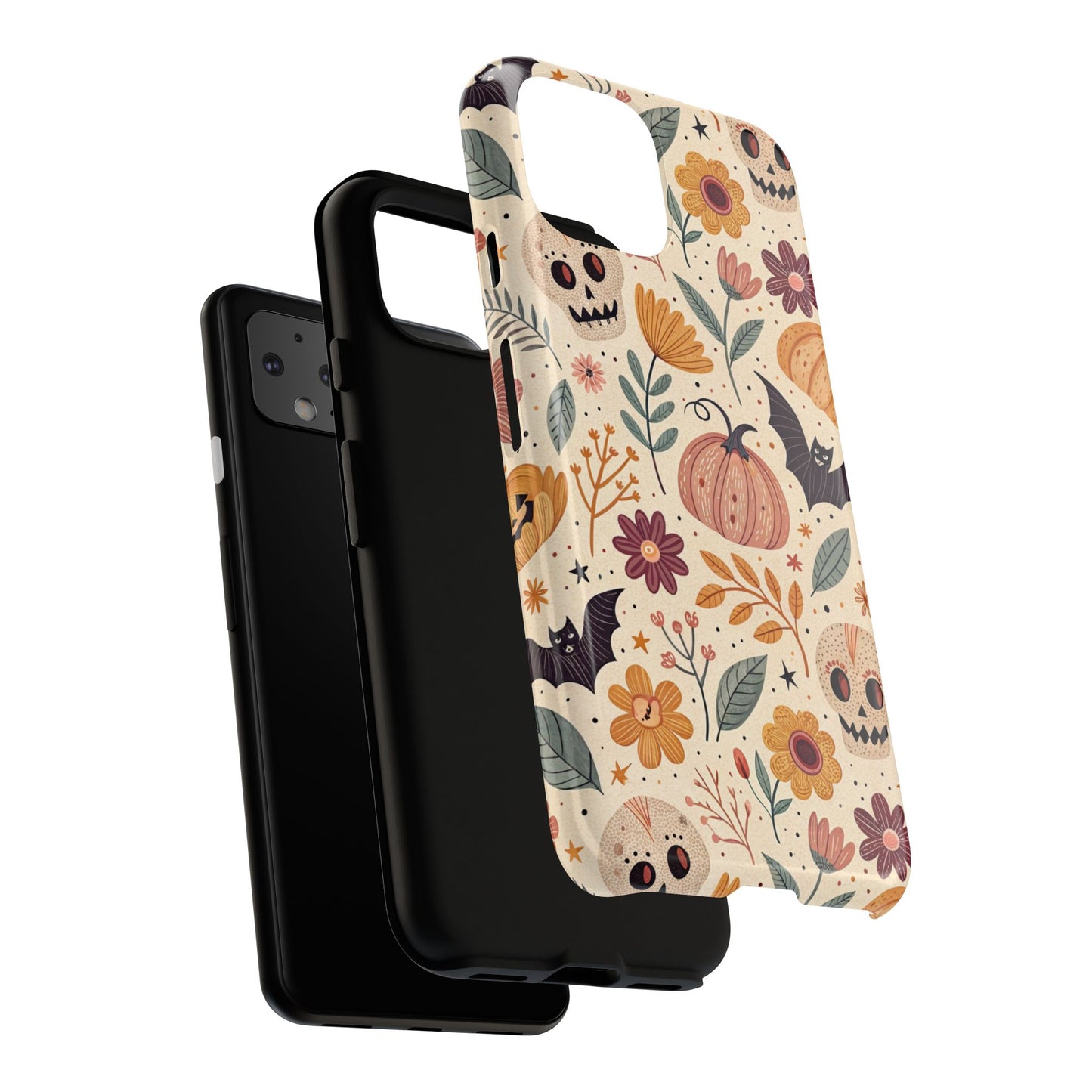 Halloween Skulls & Pumpkins Floral Google Pixel Case