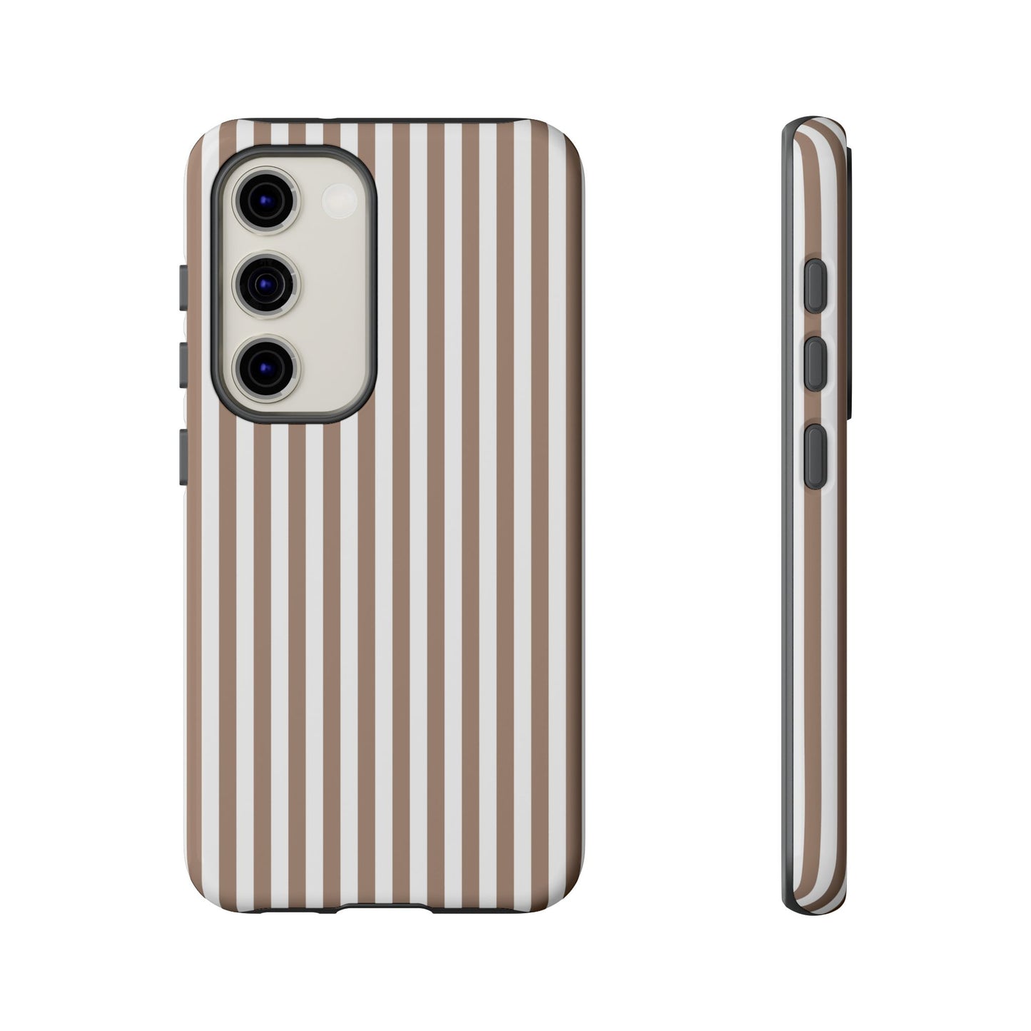 Beige & White Stripe Samsung Case
