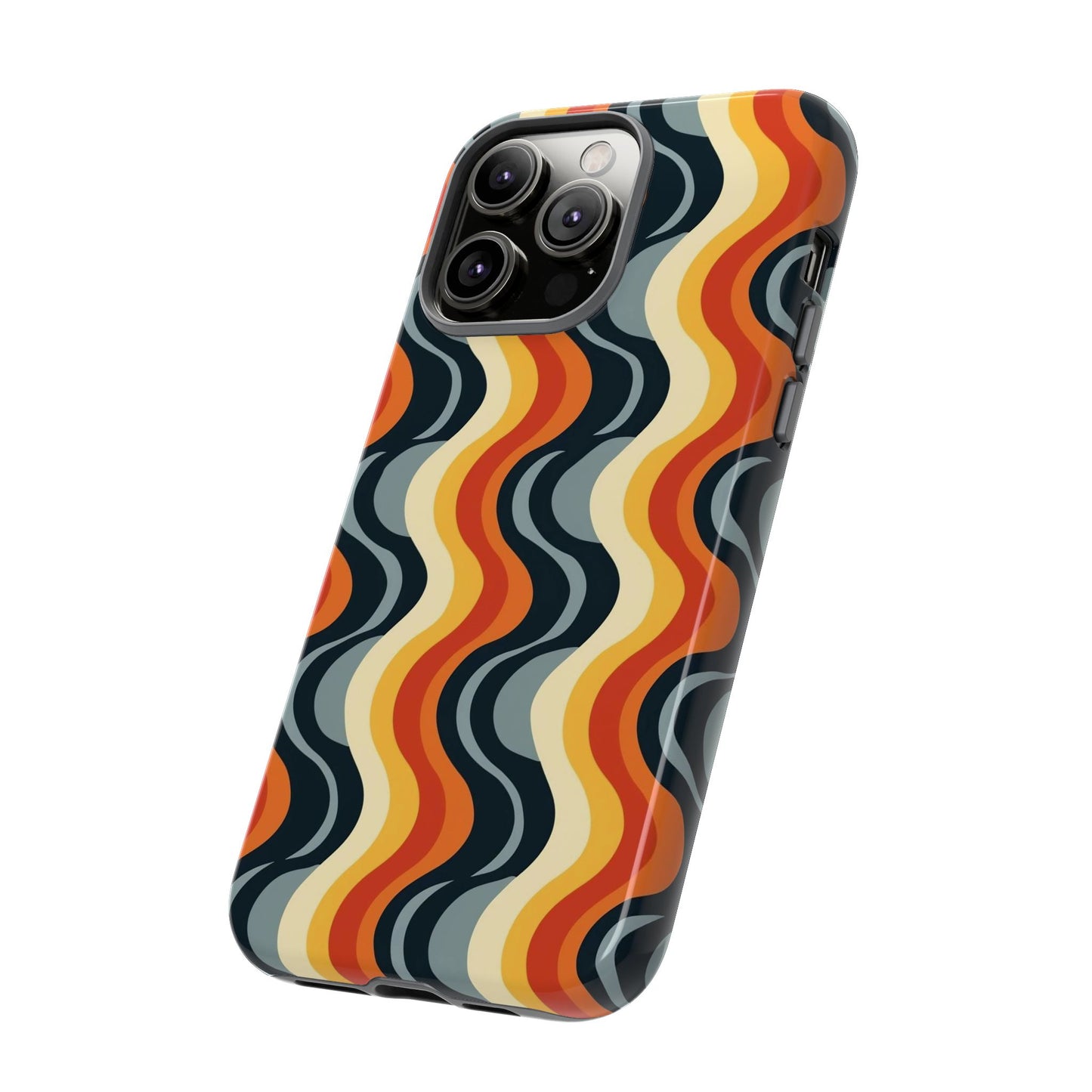 Retro Wavy Stripe iPhone Case